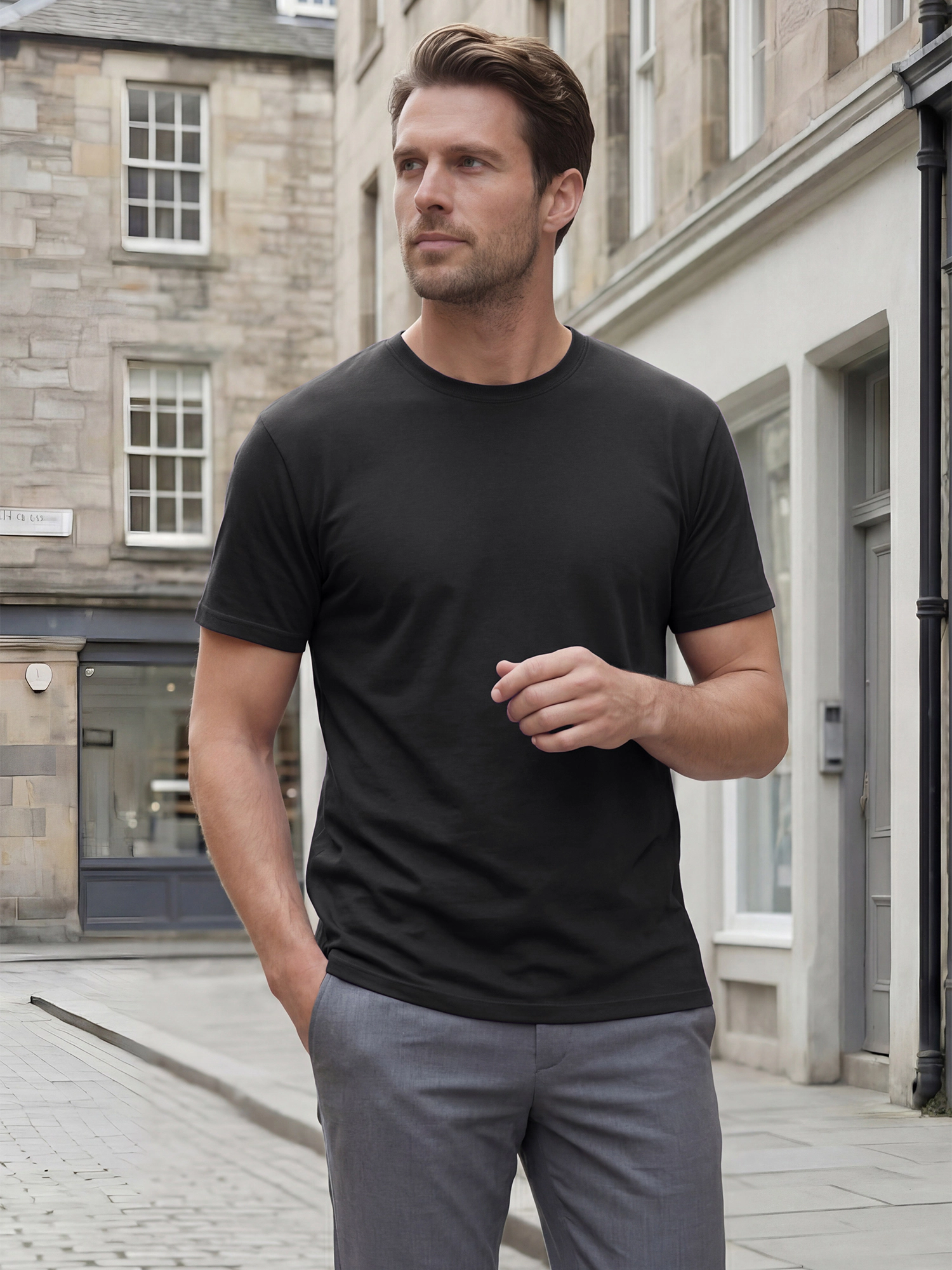 INSPIRE CHIC Men's Cotton Short Sleeve Summer Undershirt T-Shirt