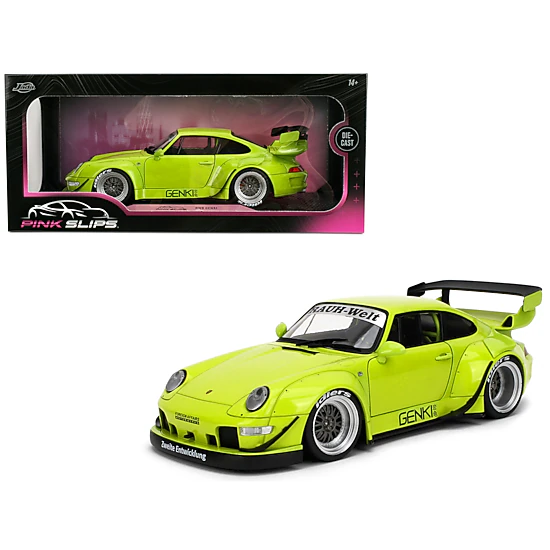 Jada Rwb Body Kit "Genki" Lime Green "Pink Slips" Series 1/18 Diecast Model Car By Jada