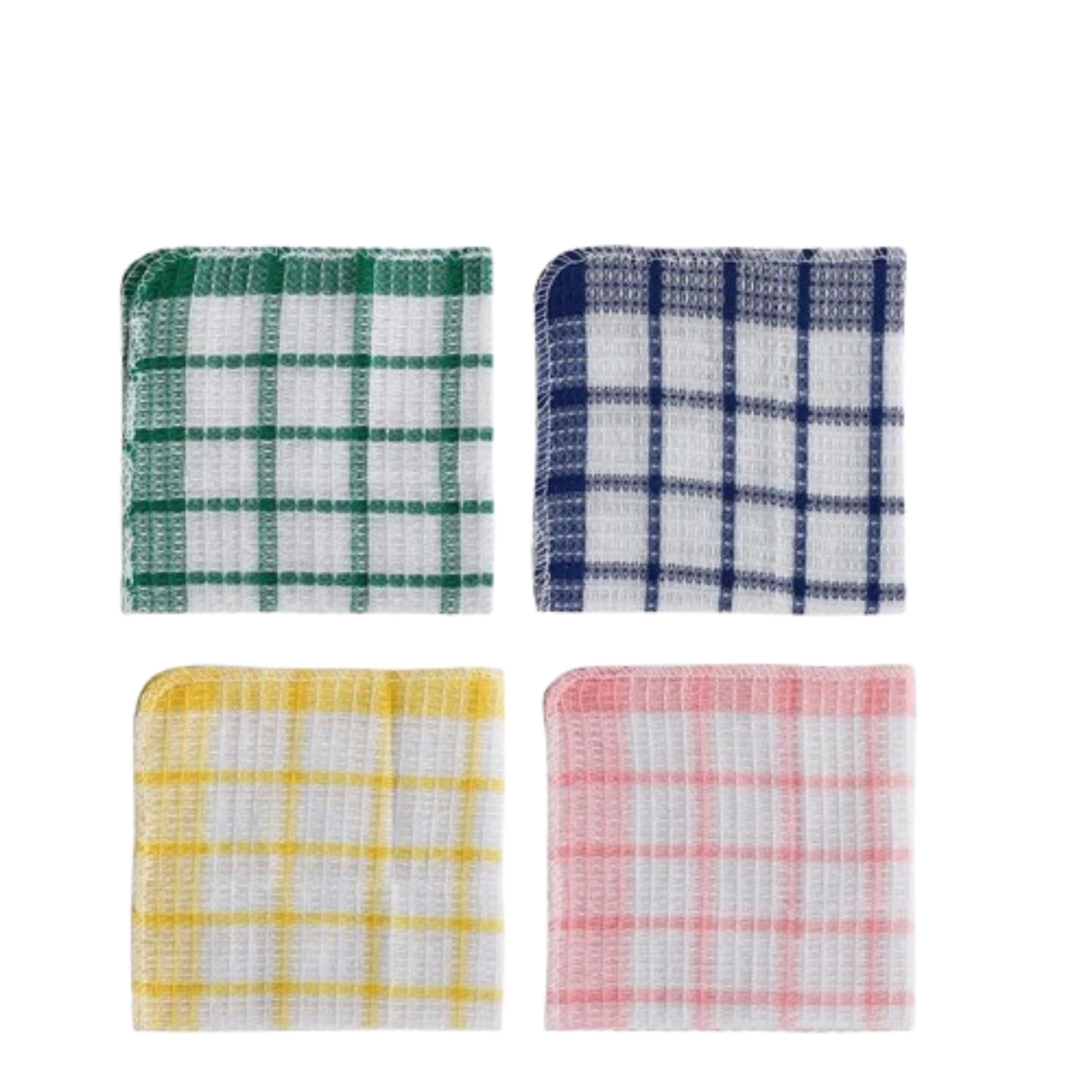 SS Design 8 Pack Cotton Kitchen Dish Cloths Super Absorbent Cleaning Towels