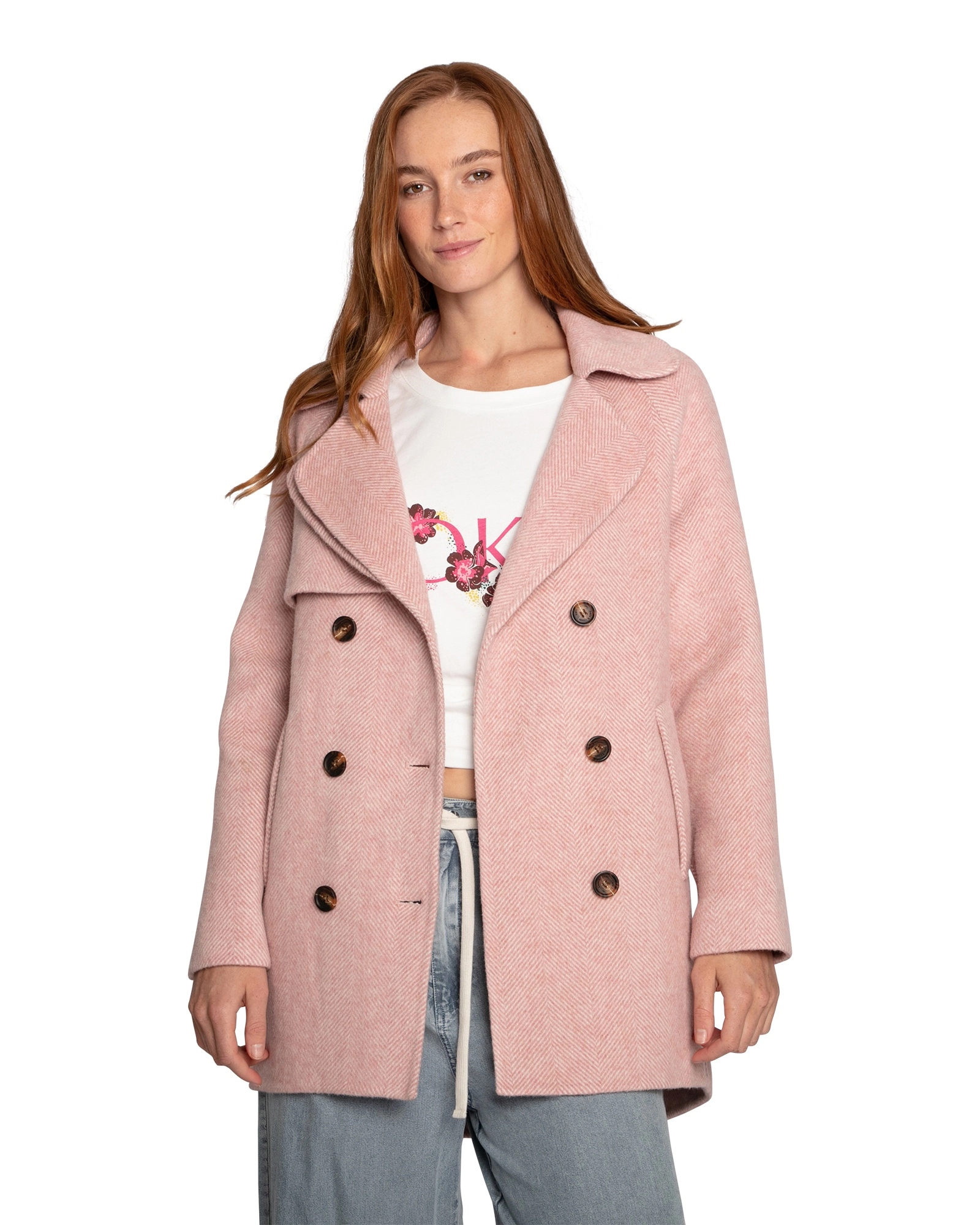 Belle & Bloom Womens Wanna Be Loved Wool Blend Peacoat