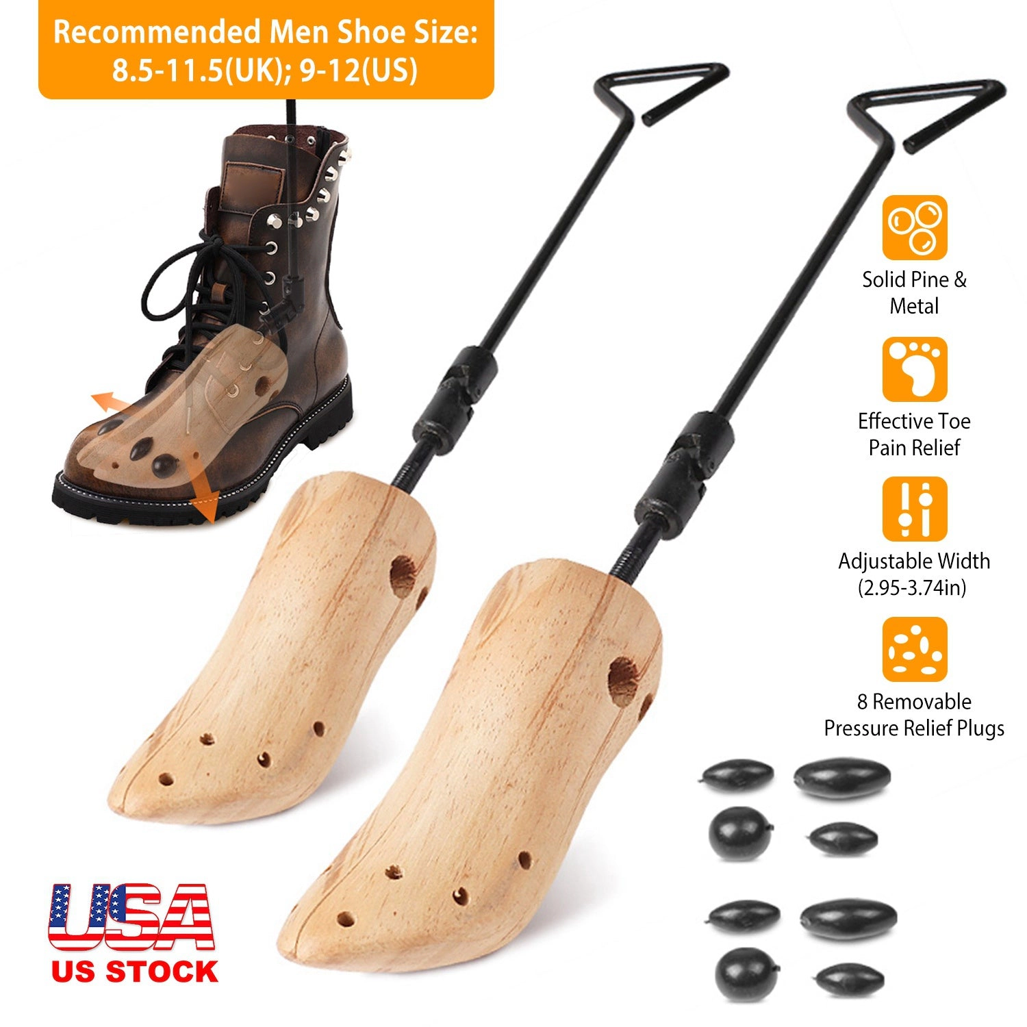 GBruno Adjustable Wooden Boot Stretcher Shaper