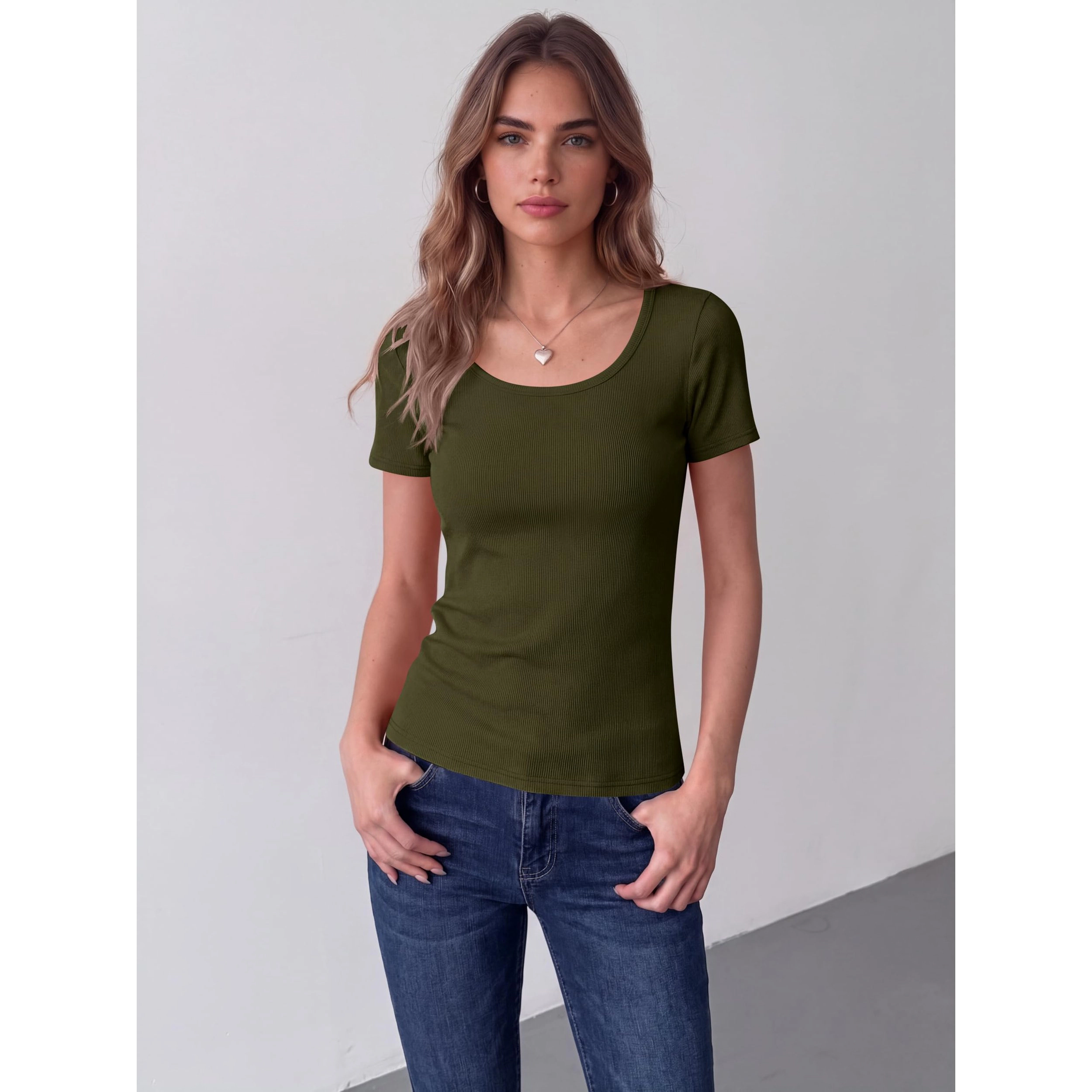 Zeagoo Women's Short Sleeve Crewneck Basic T-Shirts