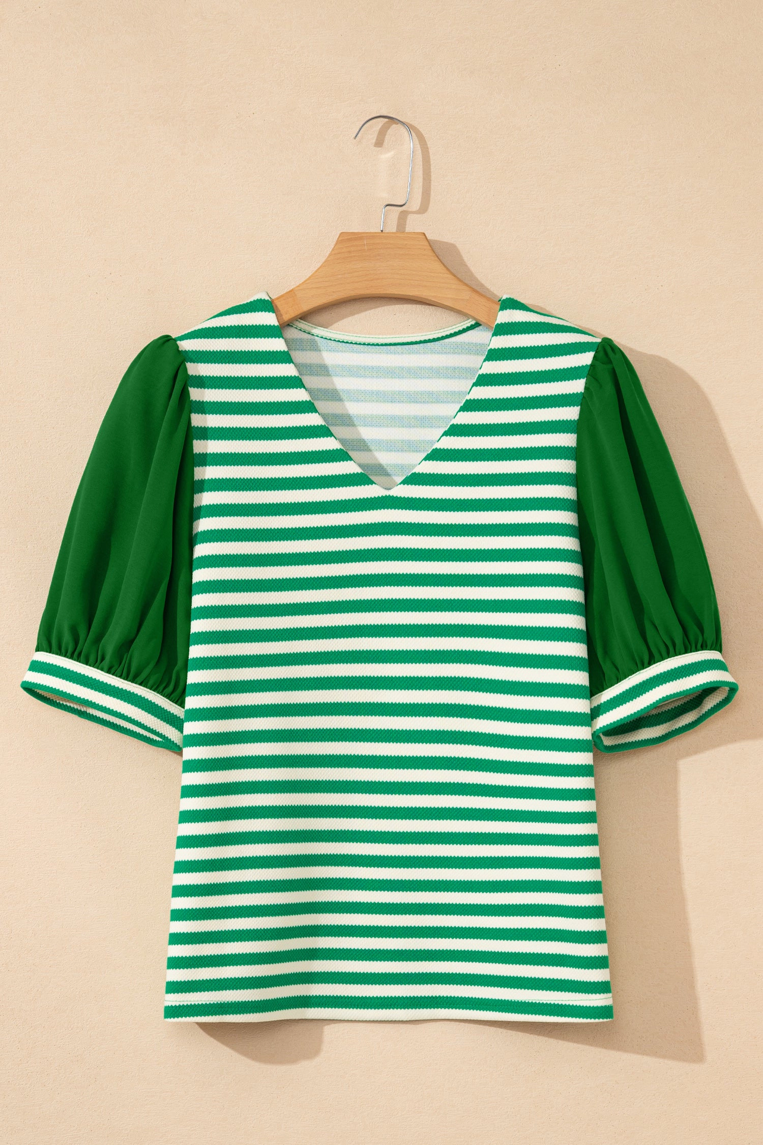 Threaded Pear Women's Leighton Short Sleeve Patchwork Blouse