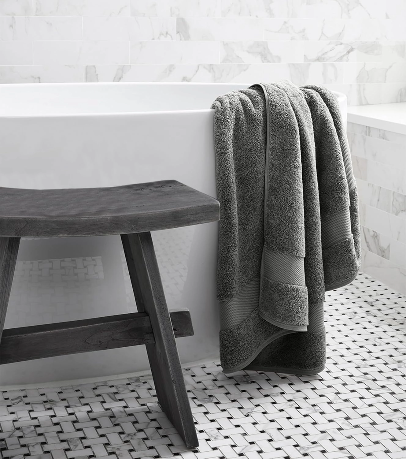 Delara Organic Cotton Luxuriously Plush Towels GOTS and Oeko-TEX Certified Feather Touch Technology Towel Set 6 Piece