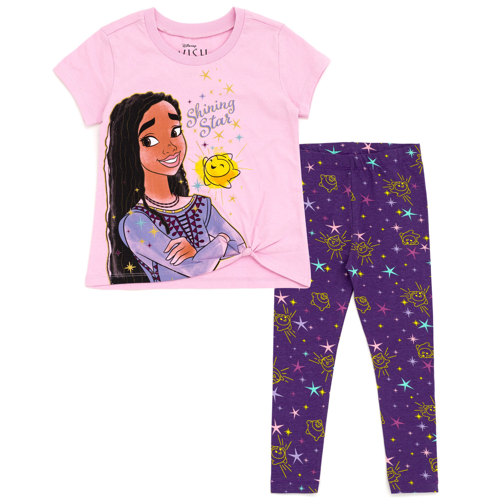 Disney Wish Girls' 2-Piece T-Shirt and Leggings Set