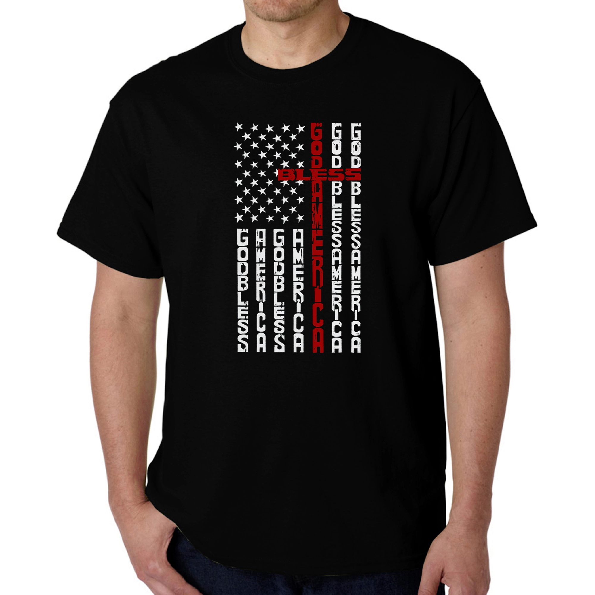 LA Pop Art Men's Word T-Shirt - Cross Flag