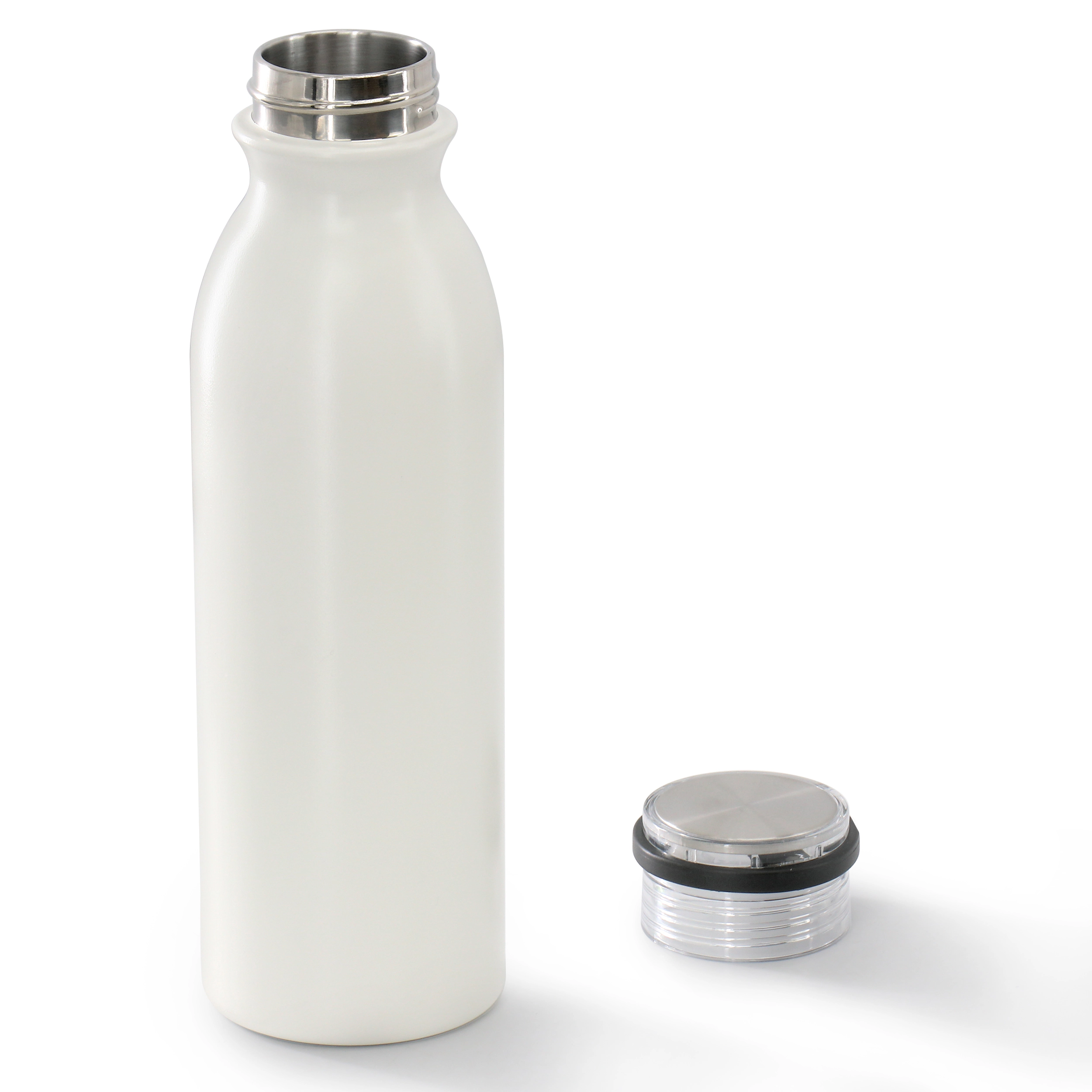 Gibson Home Marina 20oz Stainless Steel Thermal Bottle with Acrylic Lid in Cream