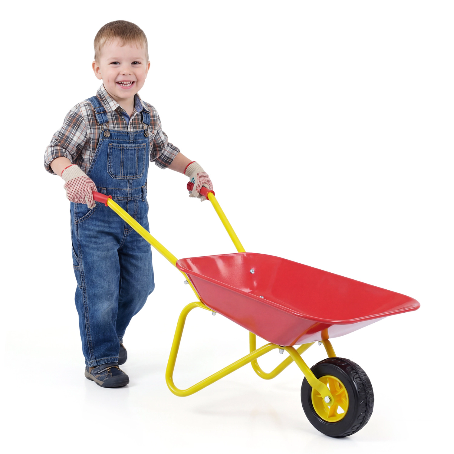LJG Kids Wheelbarrow with All-Terrain Wheels