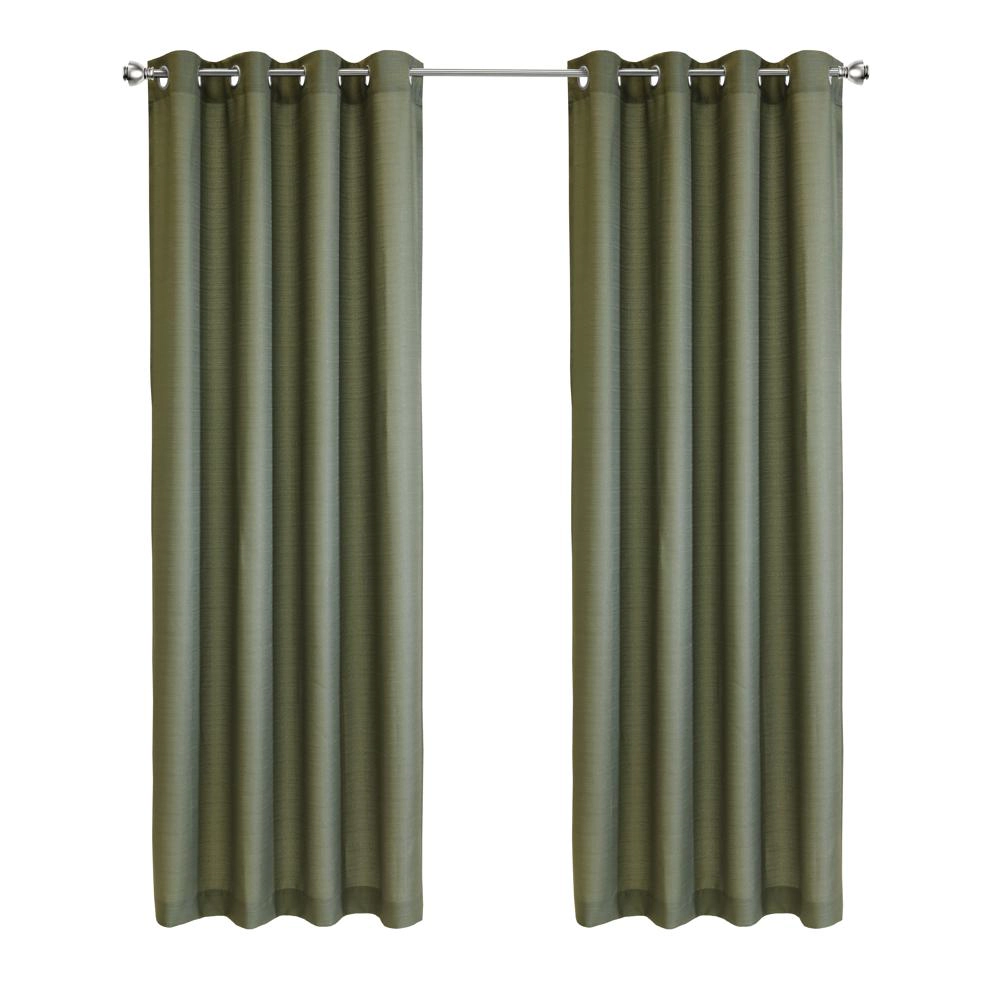 Habitat Cameron Light Filtering Slub Textured Grommet Curtain Panel 52" x 108" Olive