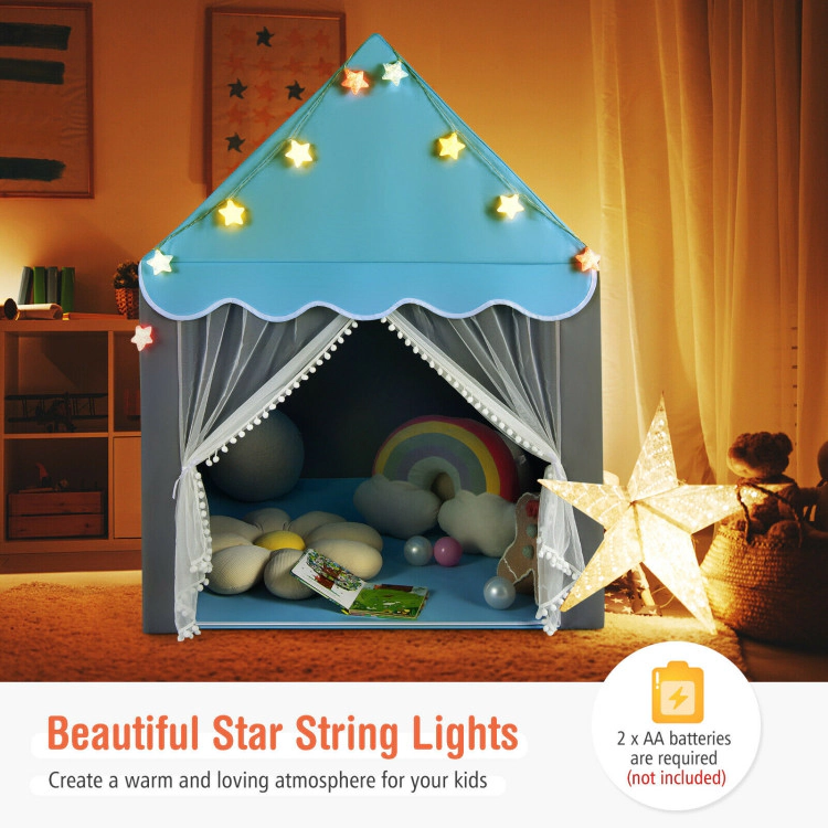 Hivvago Kids Playhouse Tent with Star Lights and Mat
