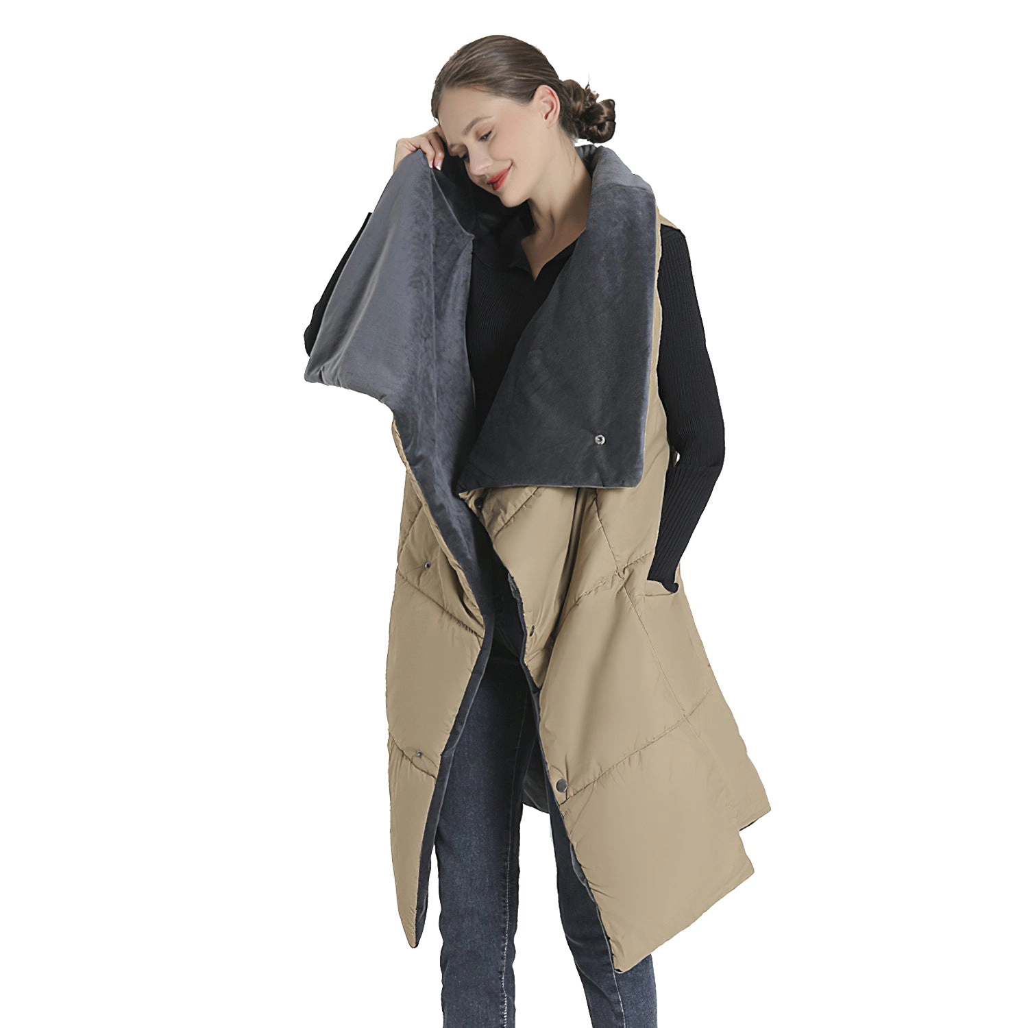 GBruno USB Heated Blanket Shawl With Arm Holes