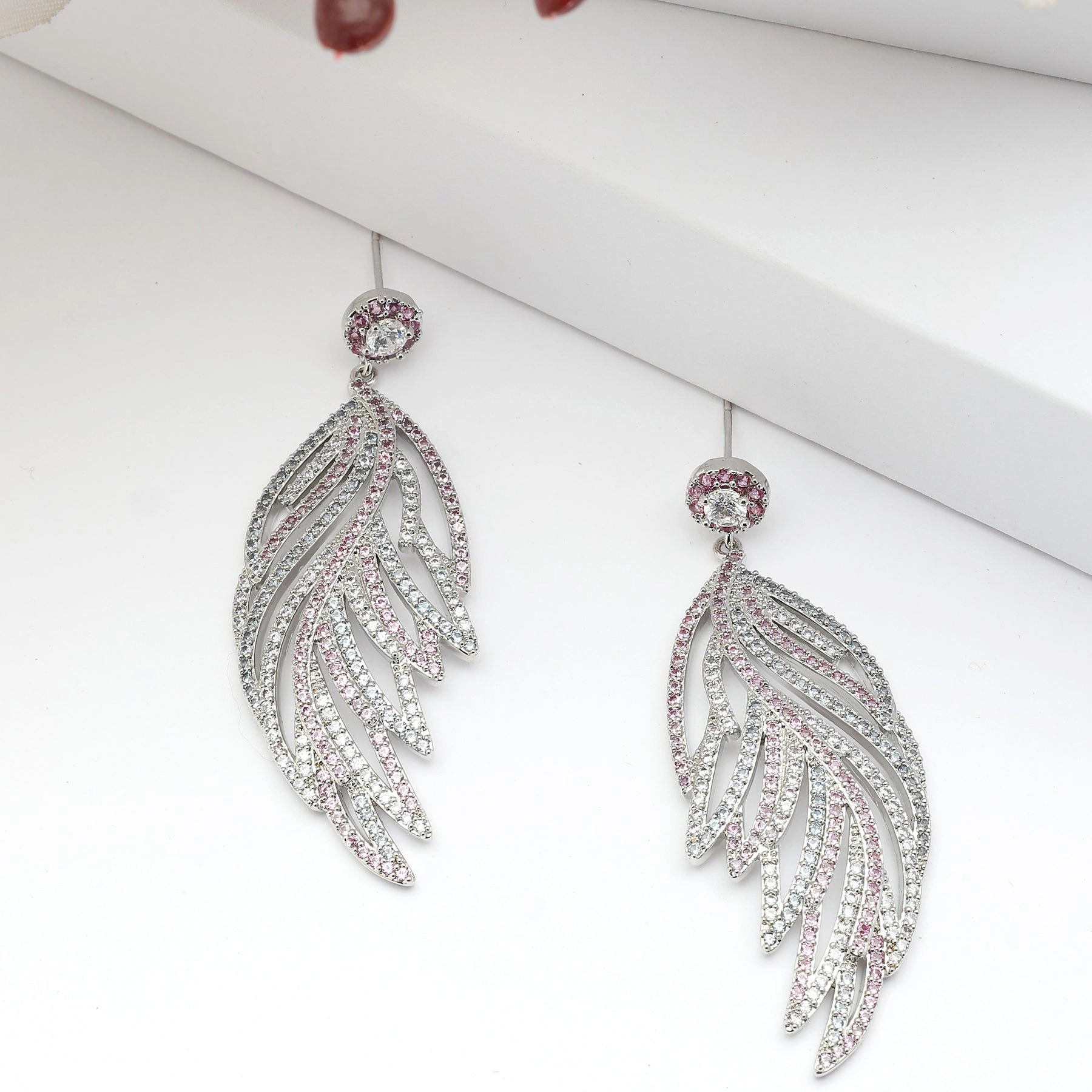 AGP PARIS Womens Diva Leaf Shaped Western Drop Earrings