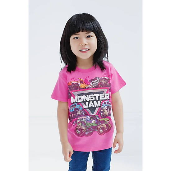 Monster Jam Girls' 2-Pack Short Sleeve T-Shirts