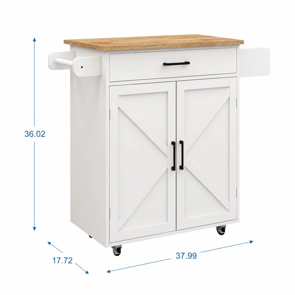 ELEMENT ACE Rolling Kitchen Island Storage Cart