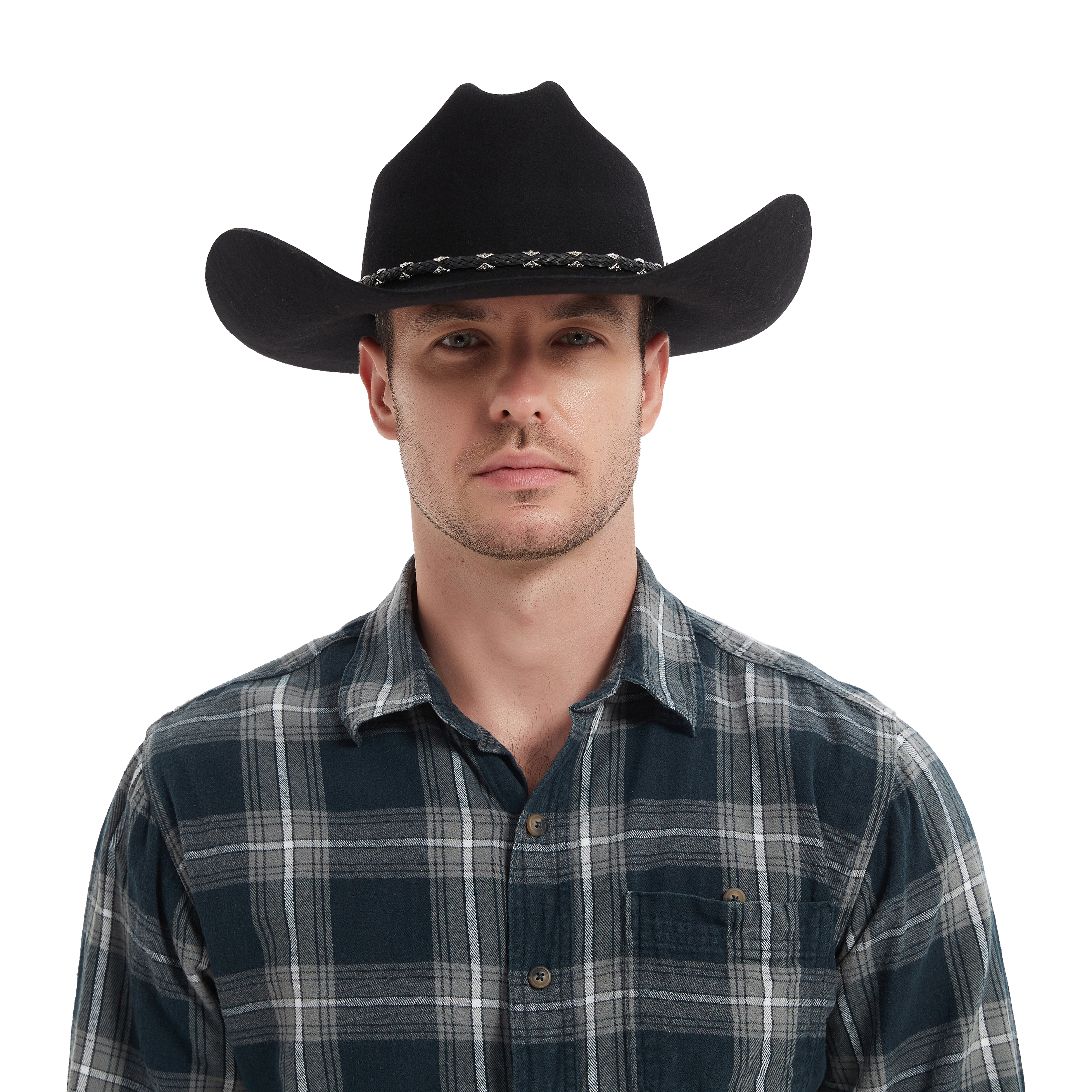KANUT SPORTS Caney Wool Felt Cowboy Hat - 4" Brim, Water-Repellent, UPF50+