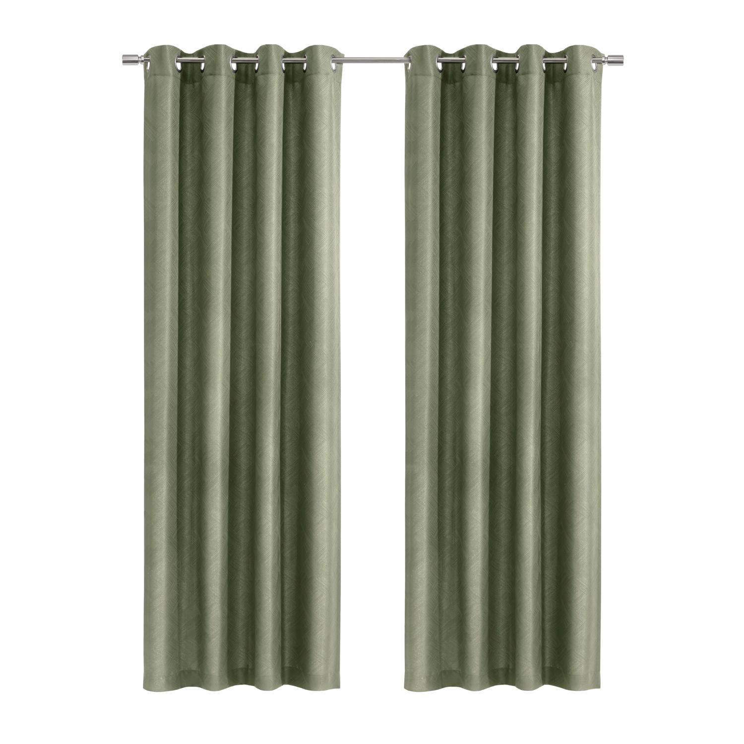 Habitat Abstract Light Filtering Energy Efficeint Grommet Curtain Panel for Windows 52" x 95"in Green