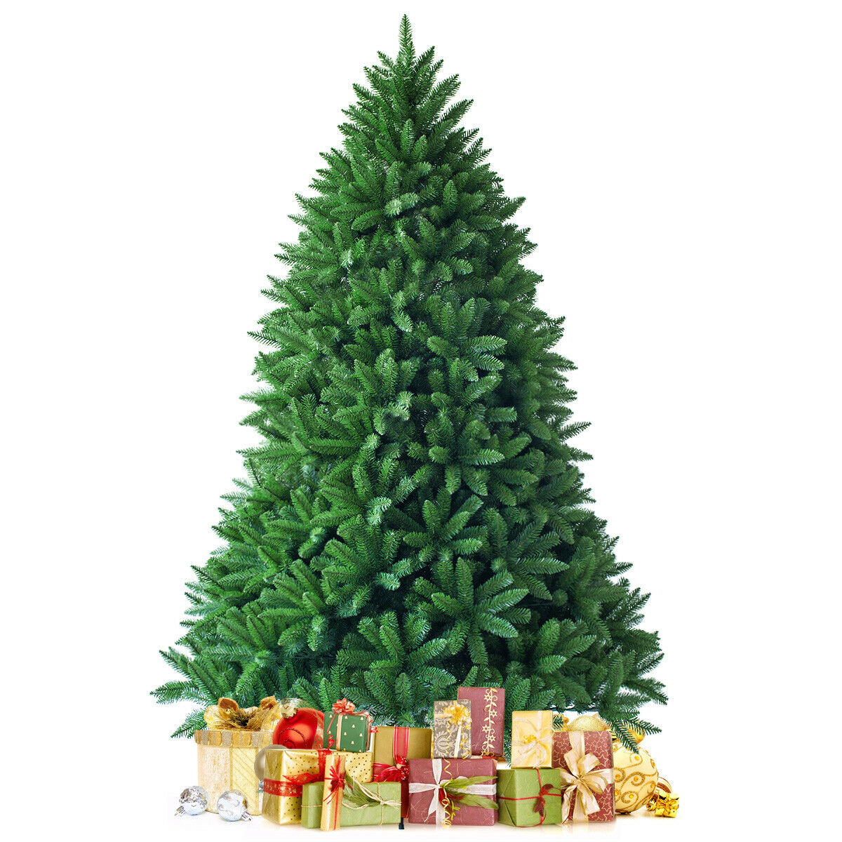 Glintex 6-Ft Unlit Christmas Tree with 1250 Branch Tips and Foldable Base, Green