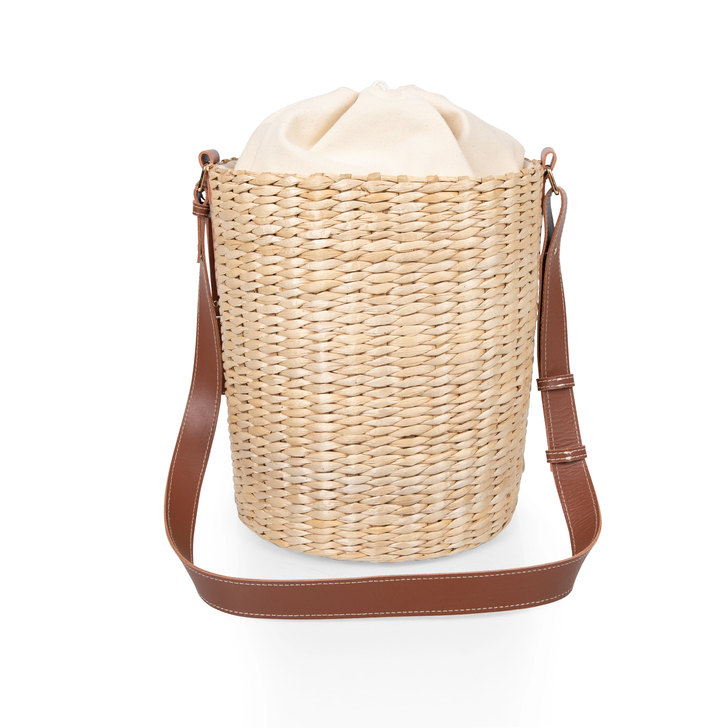 PICNIC TIME Palermo Rush Insulated Bucket Tote with Leather Straps
