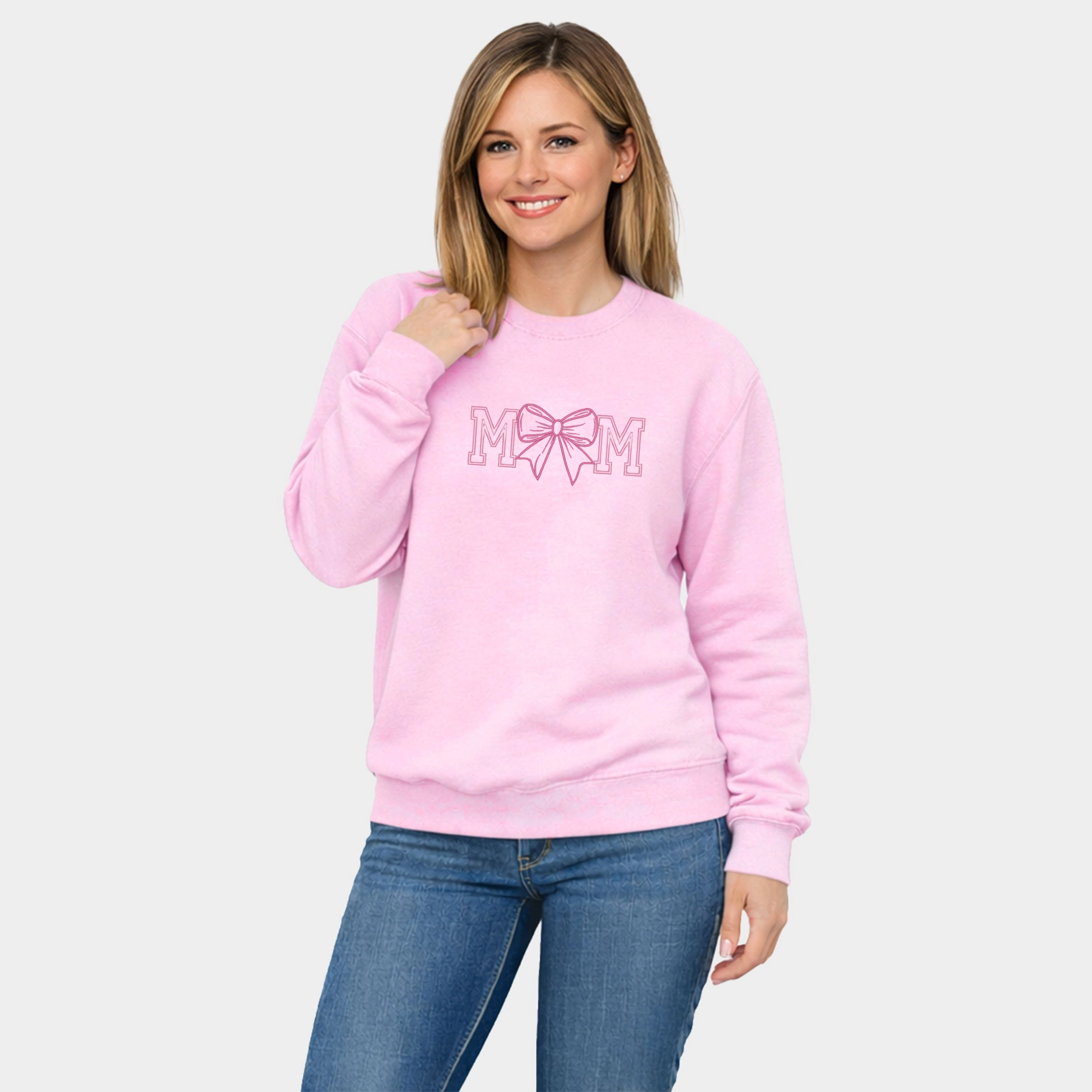 Simply Sage Market - Coquette Bow Mom  Women's Graphic Sweatshirt
