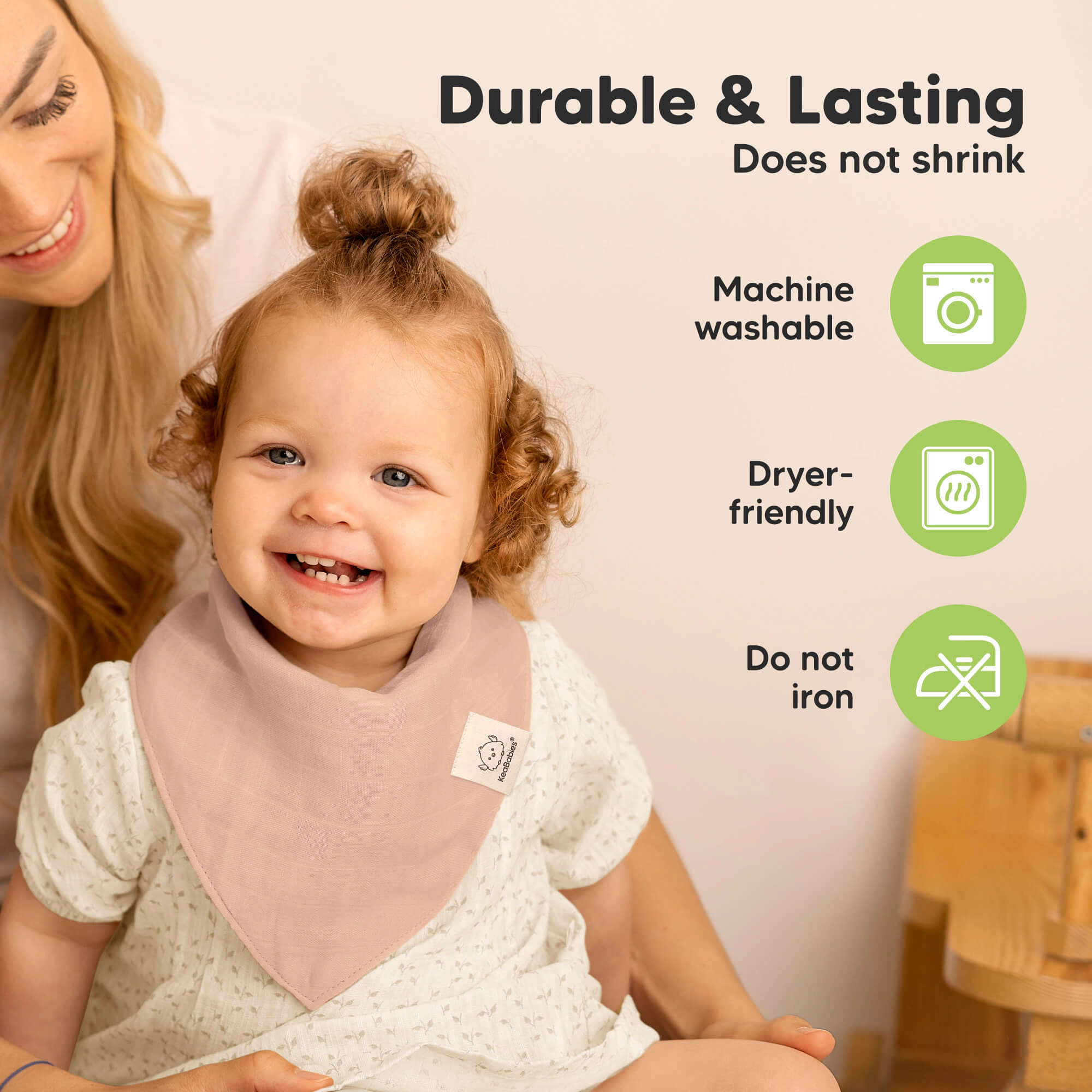 KeaBabies 8-Pack Lumi Muslin Bandana Bibs