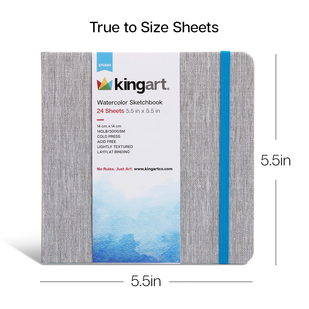 KINGART Watercolor Sketchbook Bundle - Spiral Pad 10x12 & Hardcover Journal 5.5x5.5