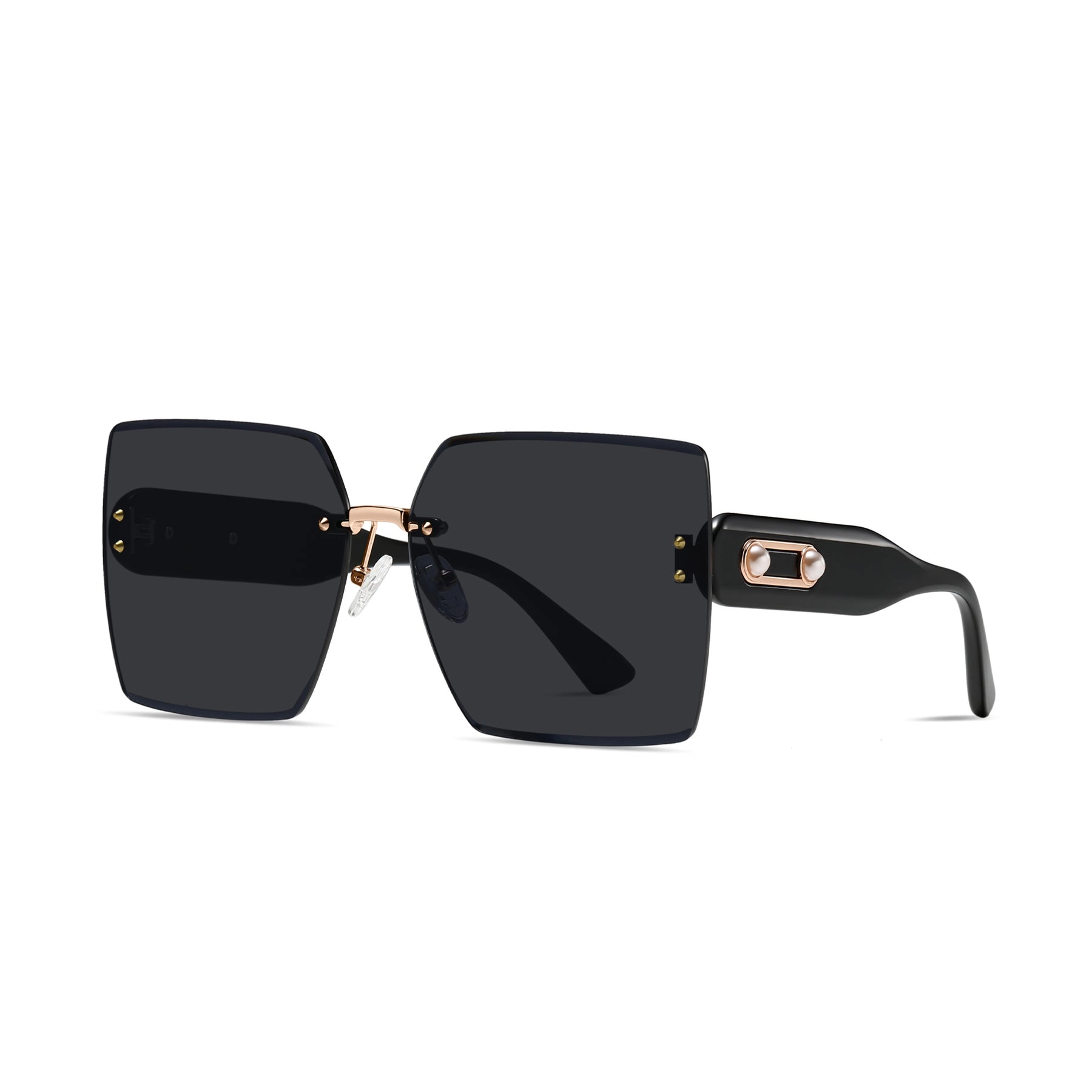 AGP PARIS Women's Square Acetate Gradient Lens UV400 Sunglasses