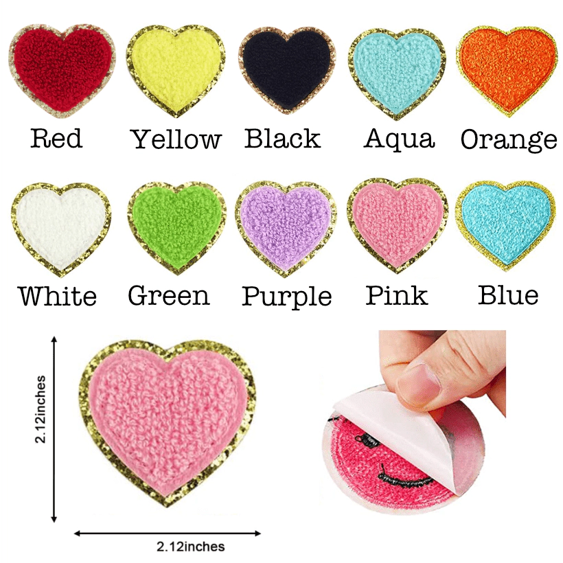 Threaded Pear Women's White Self Adhesive Chenille Letters Patches