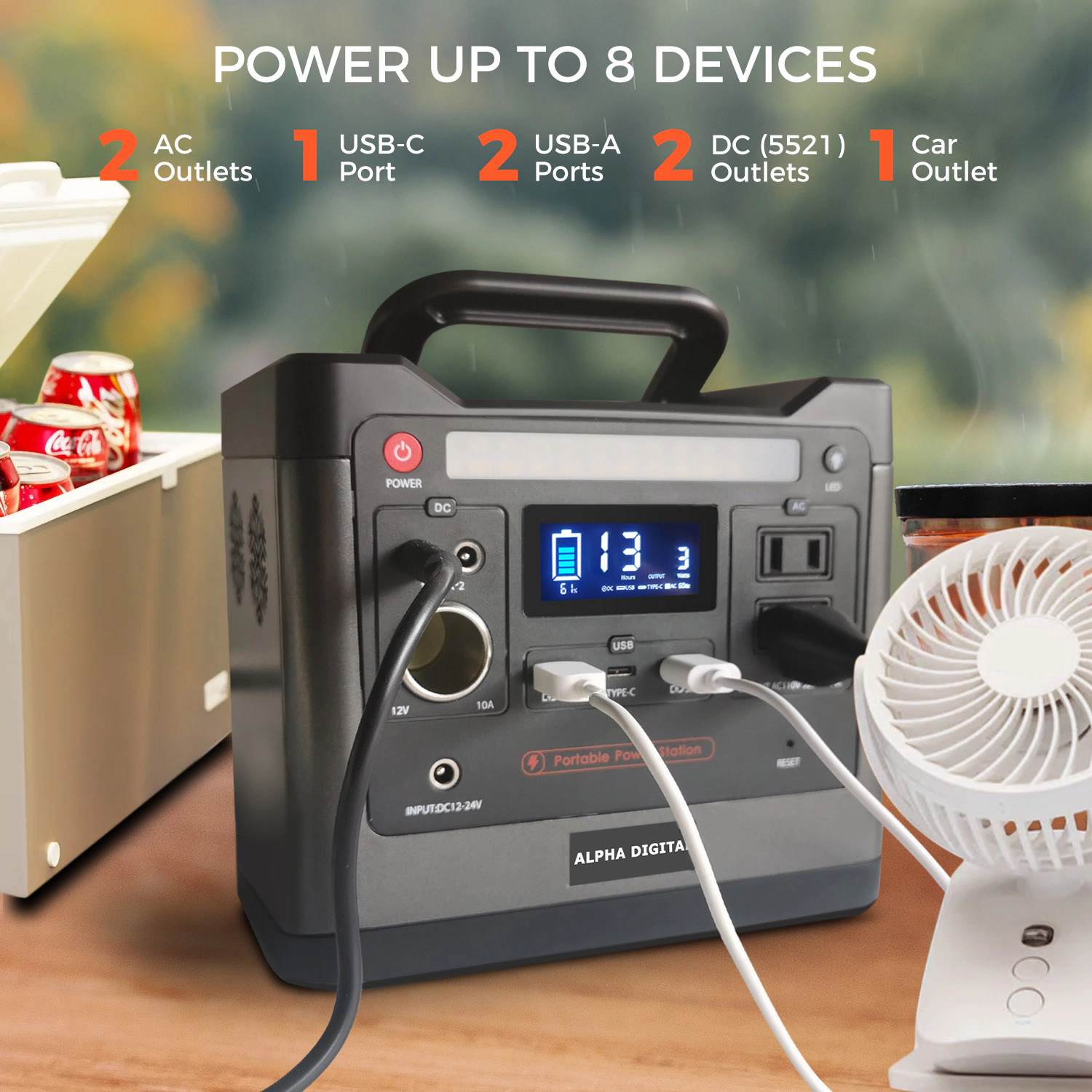 Alpha Digital 320W, 298Wh/93120mAh, Emergency Battery - Power Station