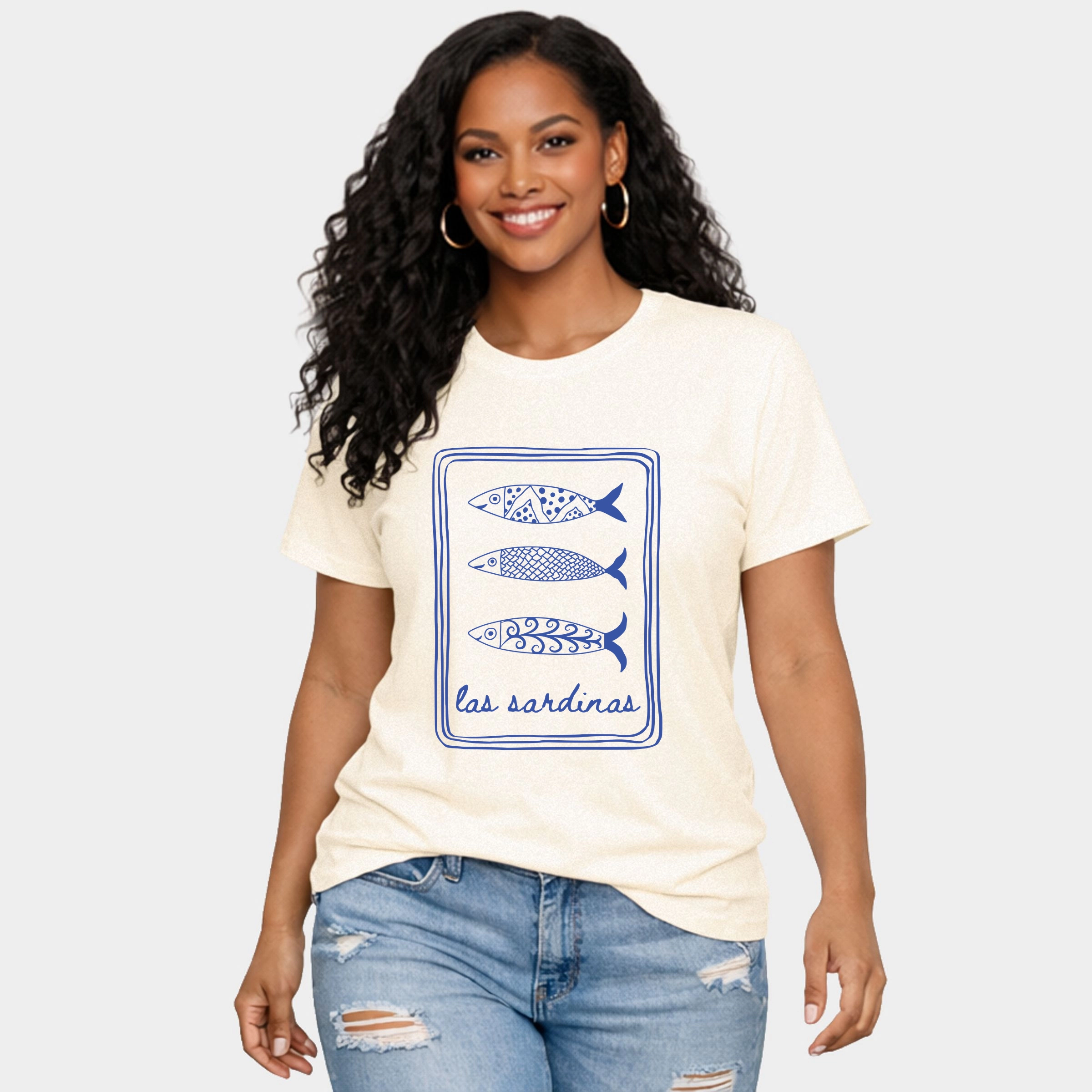 Simply Sage Market - Las Sardinas Women's Short Sleeve Graphic T-Shirt