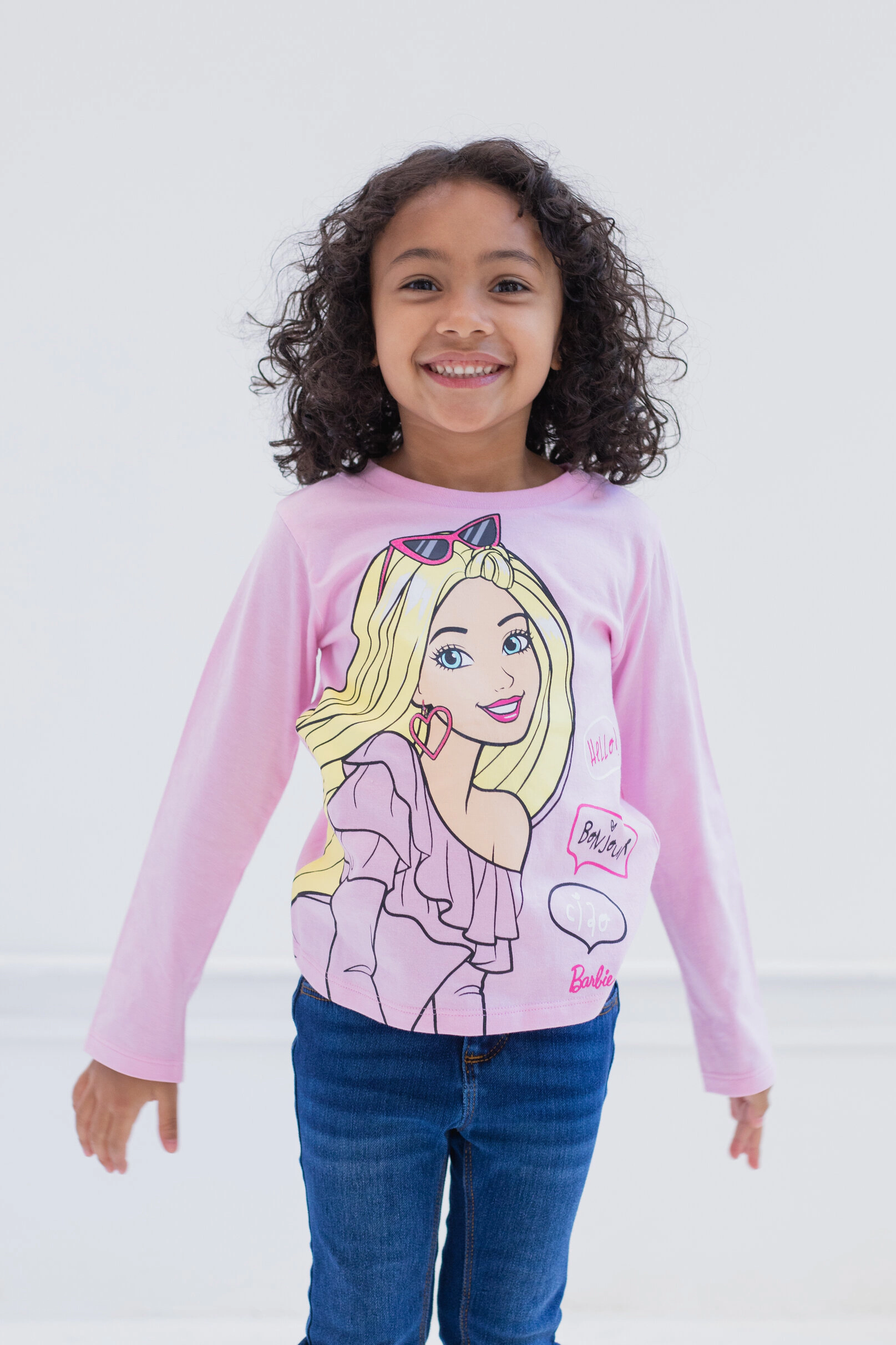 Barbie Girls' Long-Sleeve T-Shirt 3-Pack