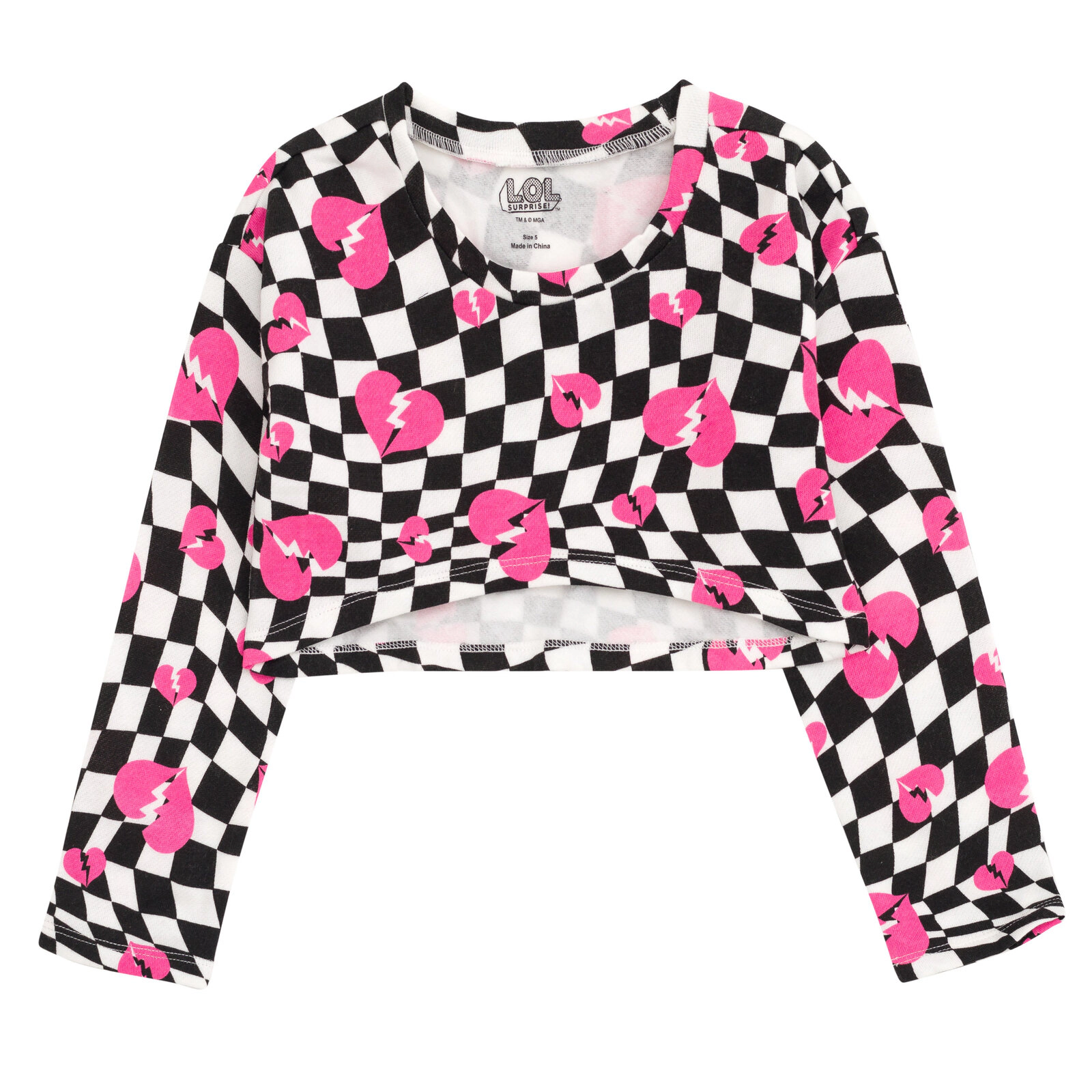 L.O.L. Surprise! Queen Bee Girls' Fleece Cropped Top and Jumpsuit Set