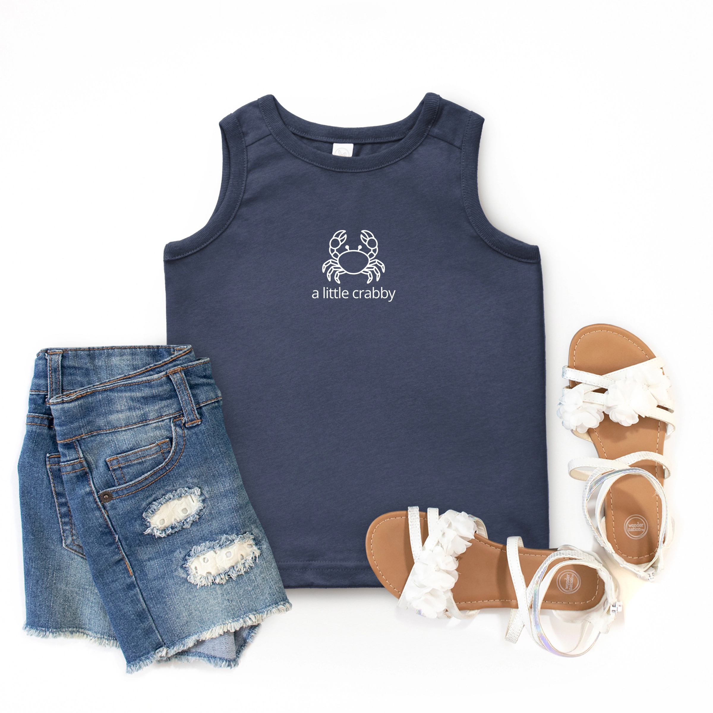 The Juniper Shop - A Little Crabby Outline Youth Tank Top