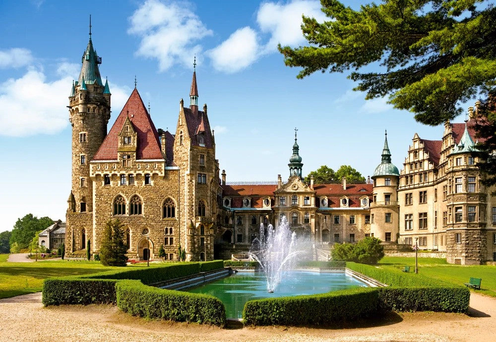 CASTORLAND 1500 Piece Jigsaw Puzzles, Moszna Castle, Poland, Historical building , C-150670-2