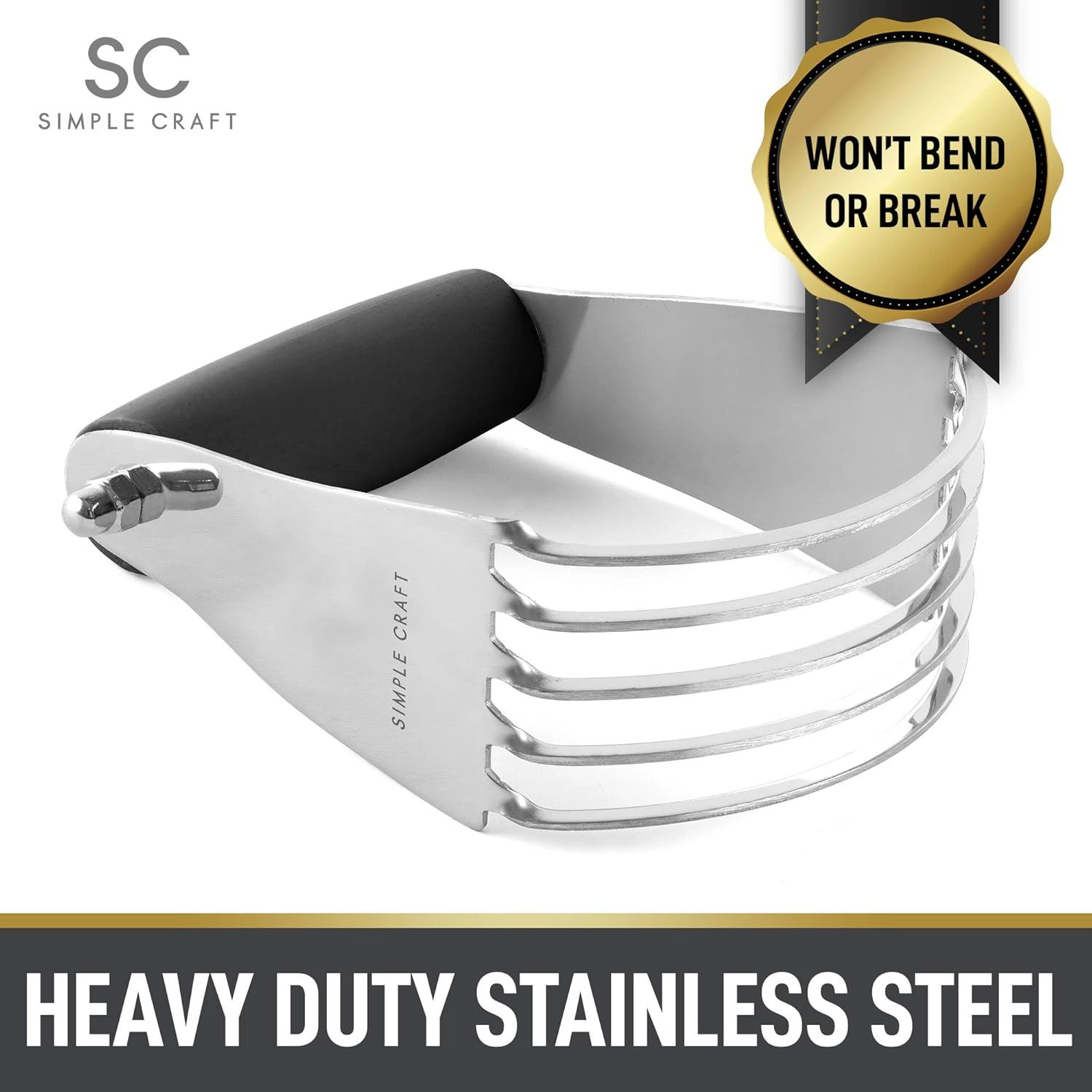 Zulay Kitchen Pastry Cutter For Baking, Stainless Steel Blender Tool With Comfortable Grip Handle by Simple Craft