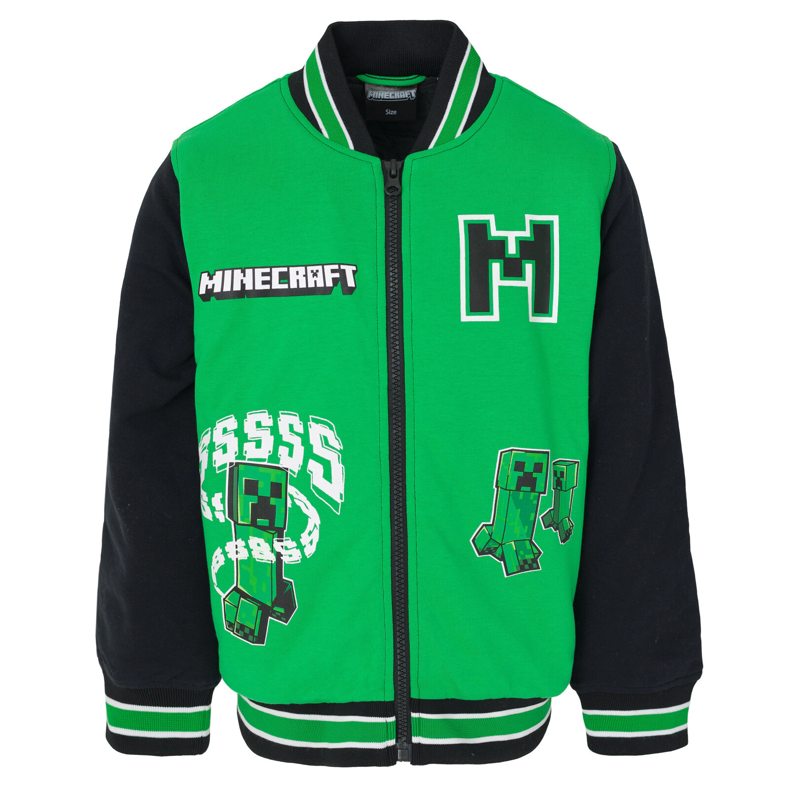Minecraft Creeper Boys' Varsity Bomber Jacket