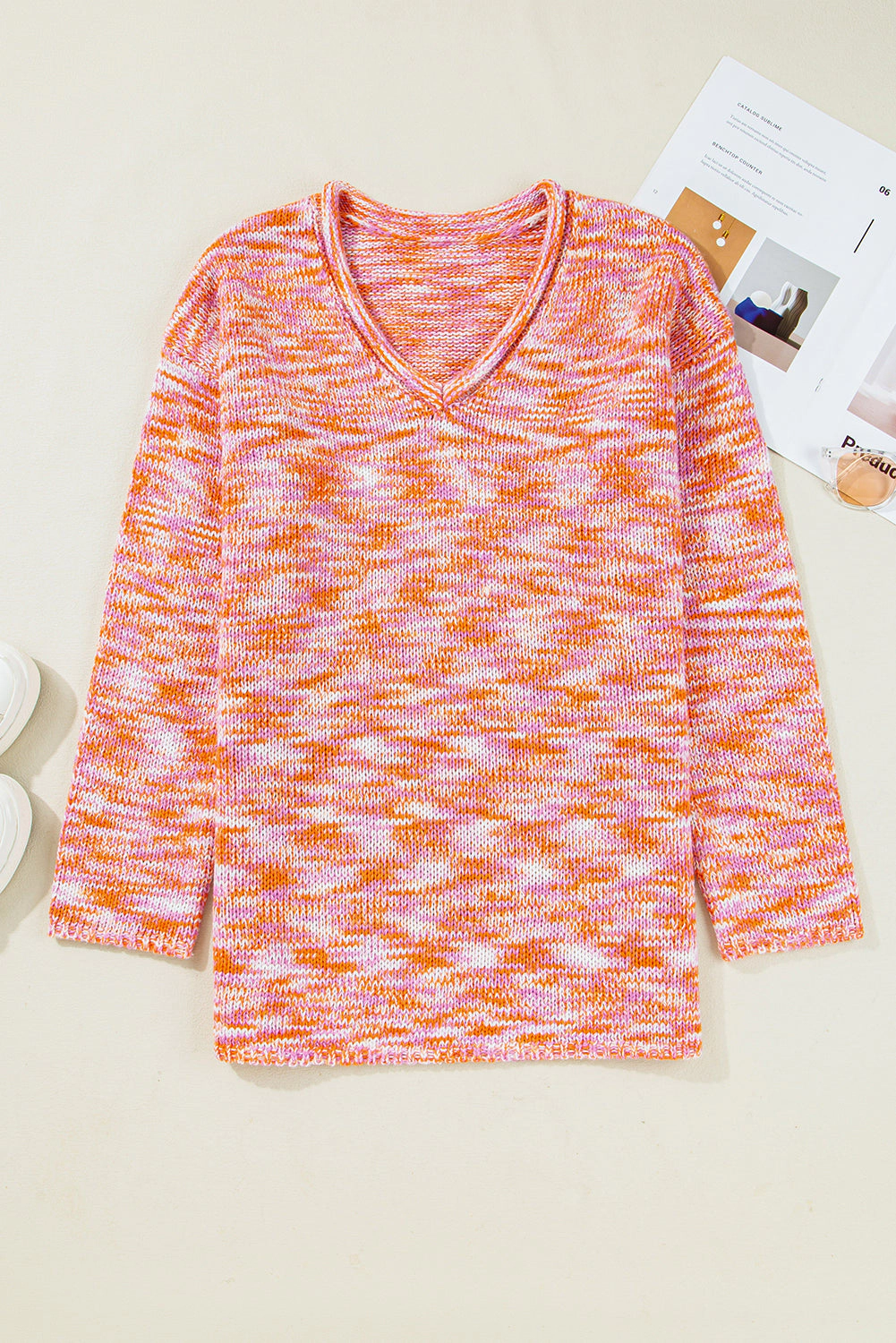 Threaded Pear Women's Sofia Shoulder Tunic Oversized Sweater