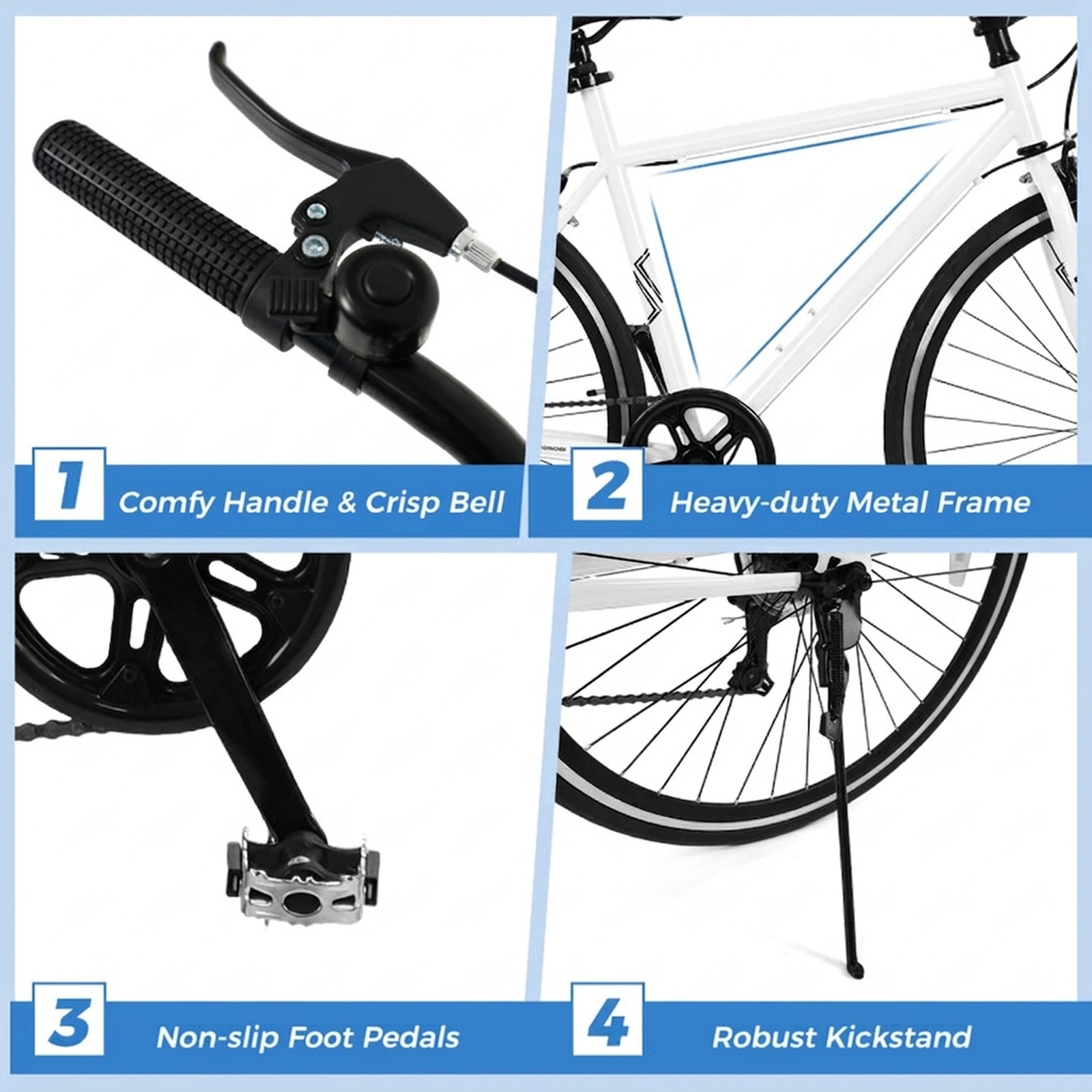 SUGIFT Adjustable 6-Speed Mountain Bike with 26-in Wheels 220-lb Capacity Ages 8+ White Metal Frame