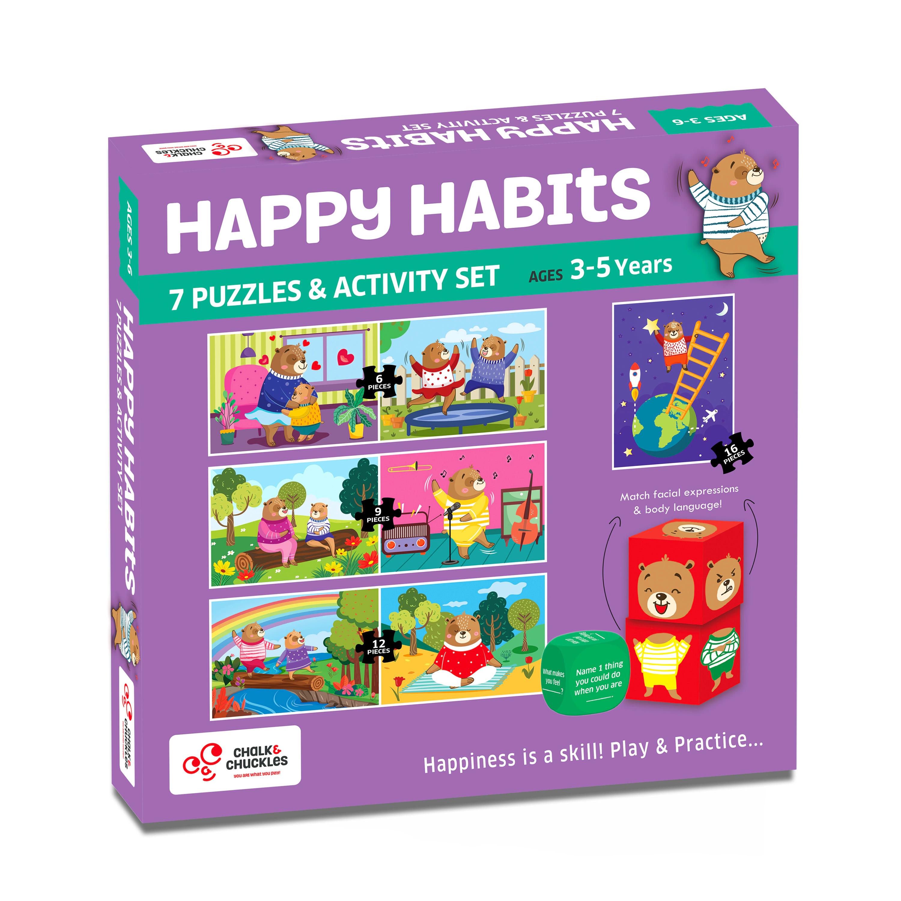 Chalk & Chuckles Happy Habits Puzzle Activity -includes 7 different puzzles