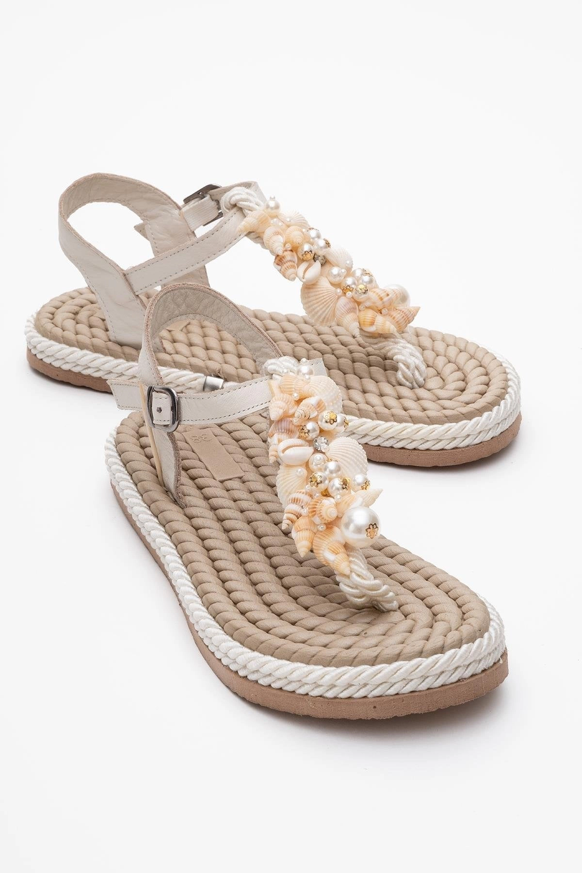 Forever & Always Womens Lely Leather Thong Sandals