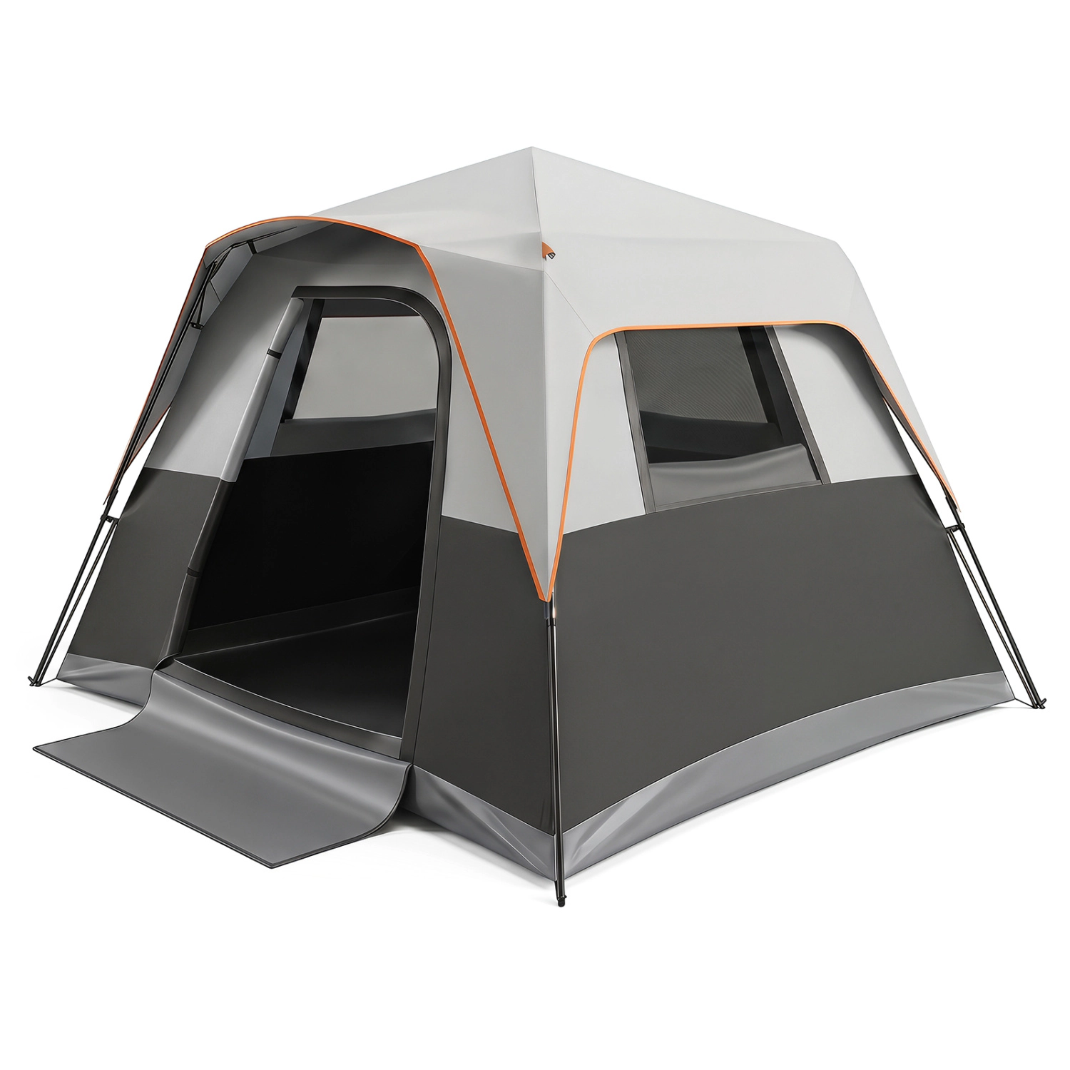 LJG 6-Person Outdoor Camping Tent Blackout Easy Setup Instant Cabin with Rainfly and Carrying Bag