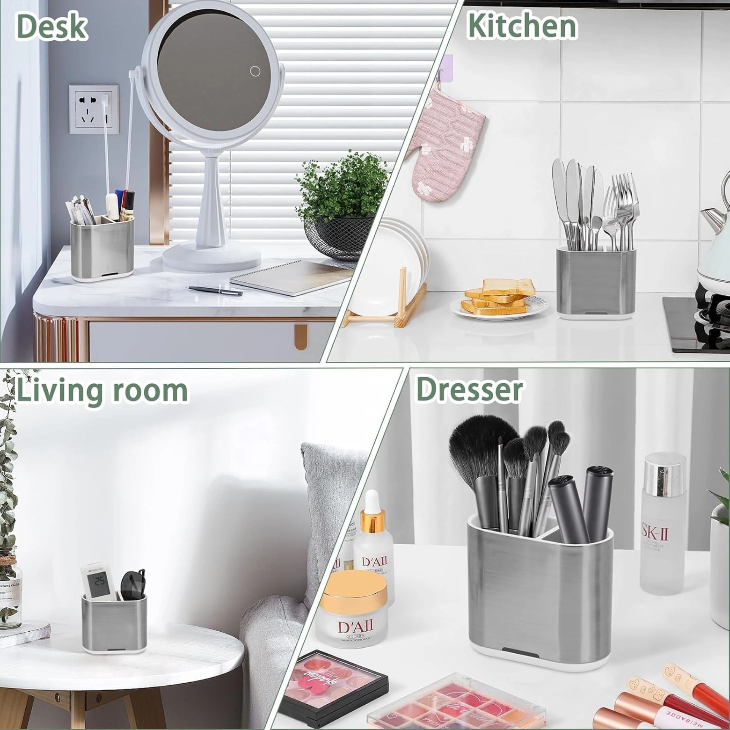 Stock Preferred 2 Slot Plastic Toothbrush and Toothpaste Holder with Drainage
