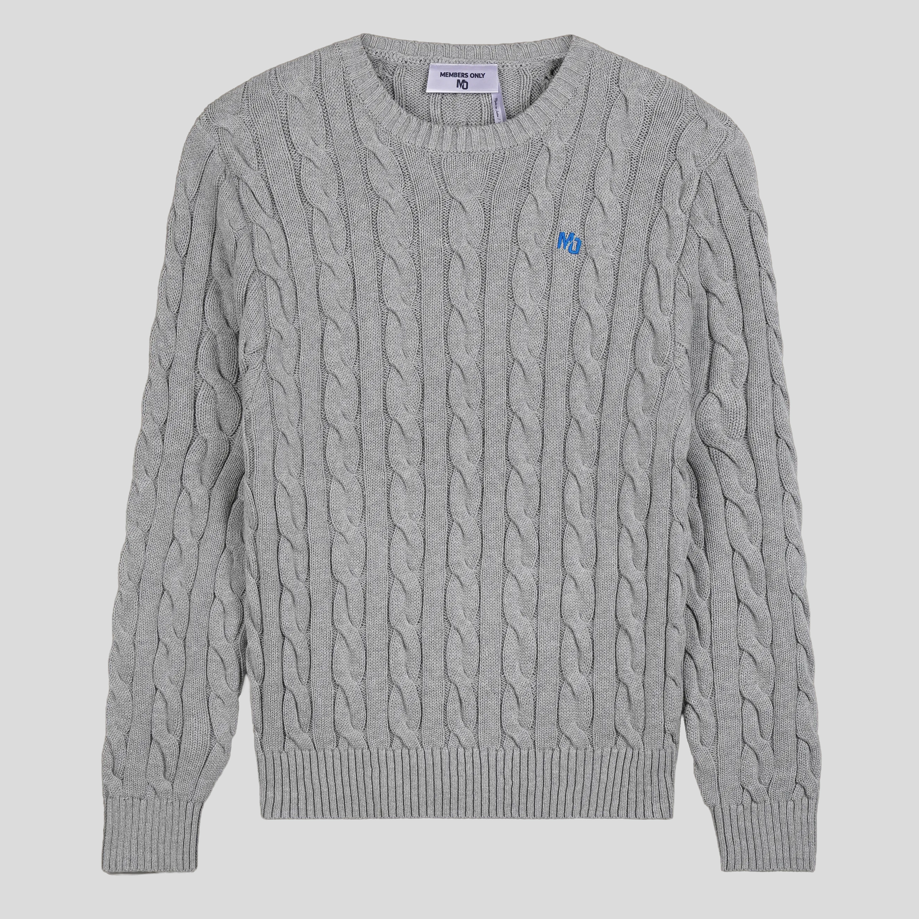 Members Only Men's Crew Neck Cable Sweater