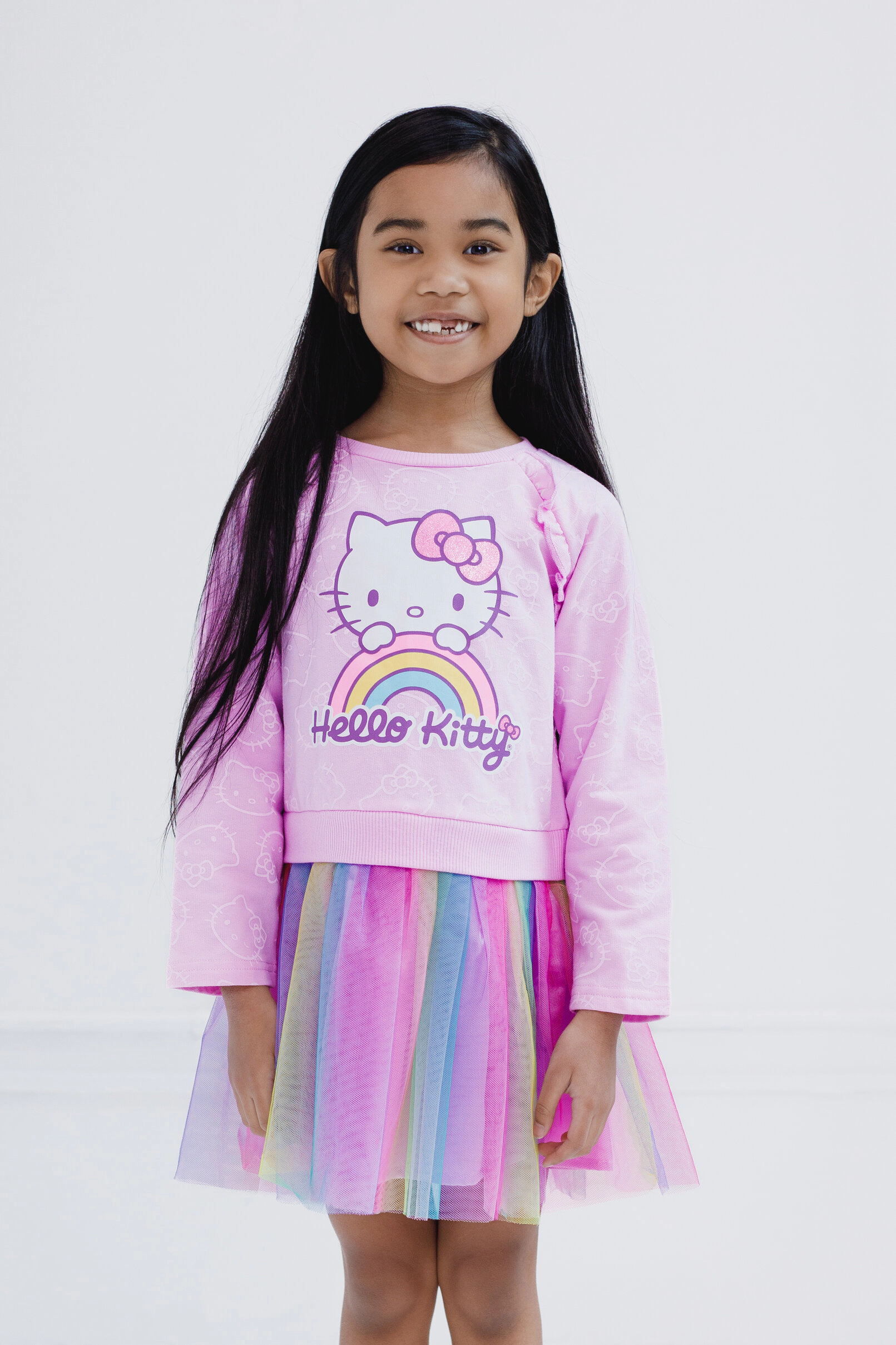 Hello Kitty Girls' Long Sleeve Tutu Dress