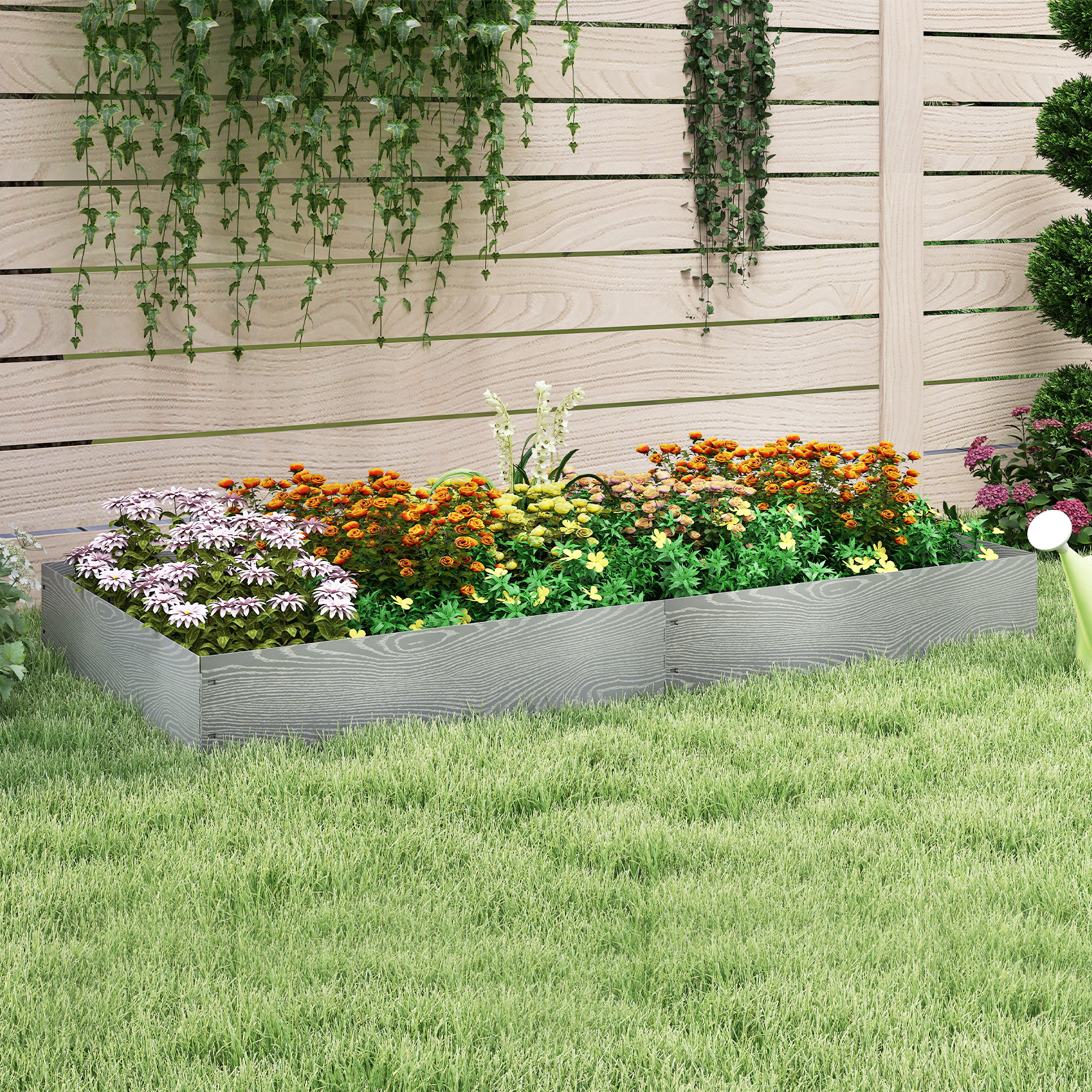LJG 6-Pack 20 FT Galvanized Metal Landscape Edging for Lawn Yard（Patented）