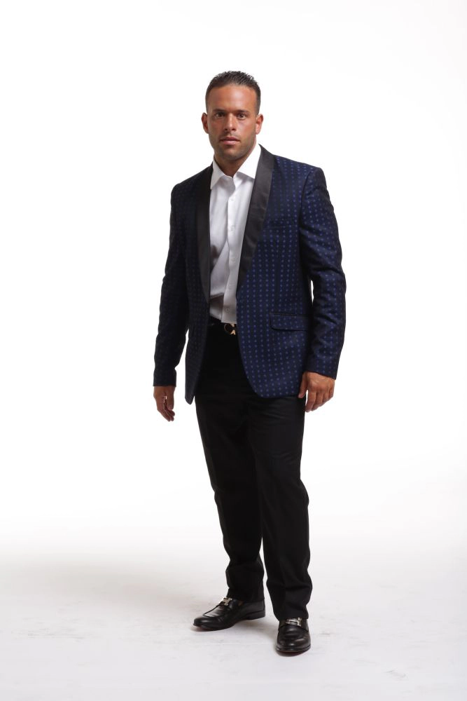 Elie Balleh Men's Slim Fit Jacquard Blazer 's