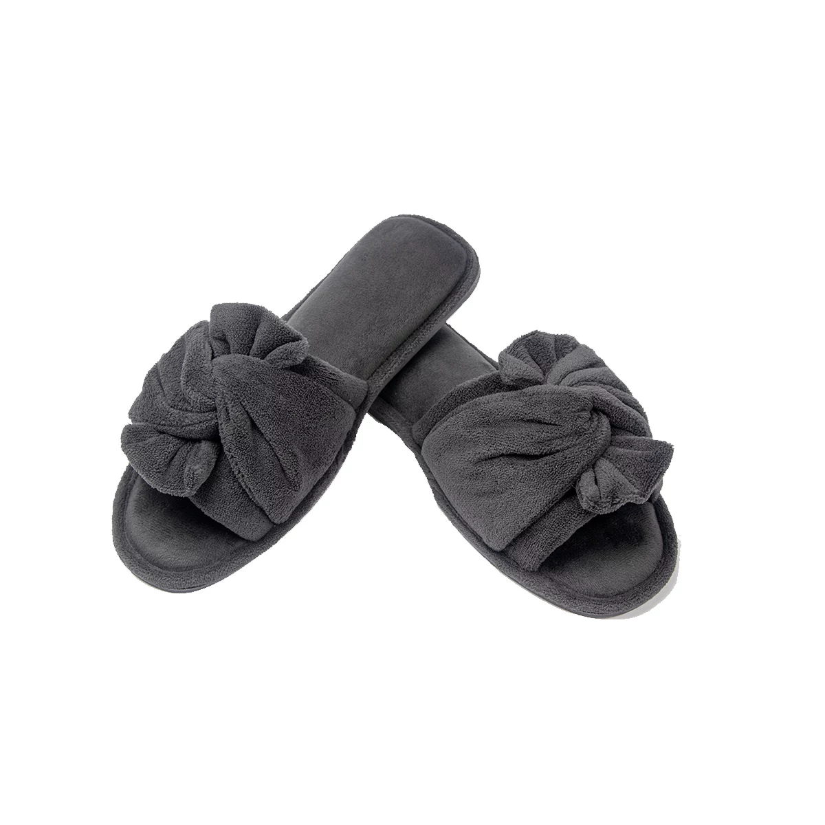 Roxoni Women's Terry Classic Cotton Ballerina Slippers (Pack of 2)