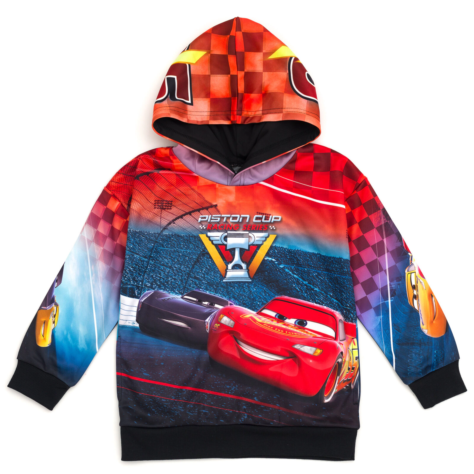 Disney Cars Lightning McQueen Boys' Athletic Fleece Pullover Hoodie