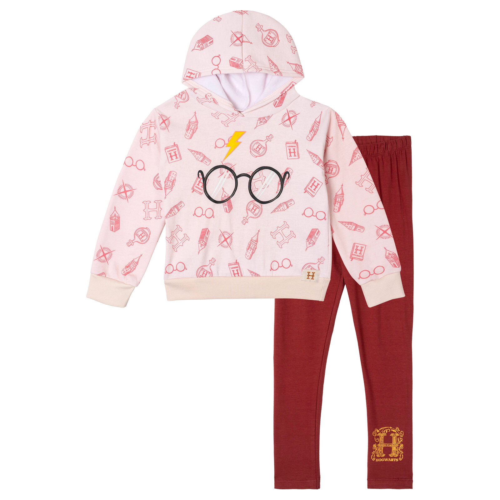 Harry Potter Girls' 2-Piece Fleece Hoodie and Leggings Set