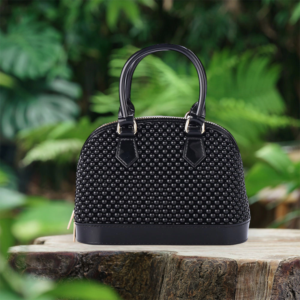 Fashnzfab Solid Jelly Rubber Tote / Crossbody Bag