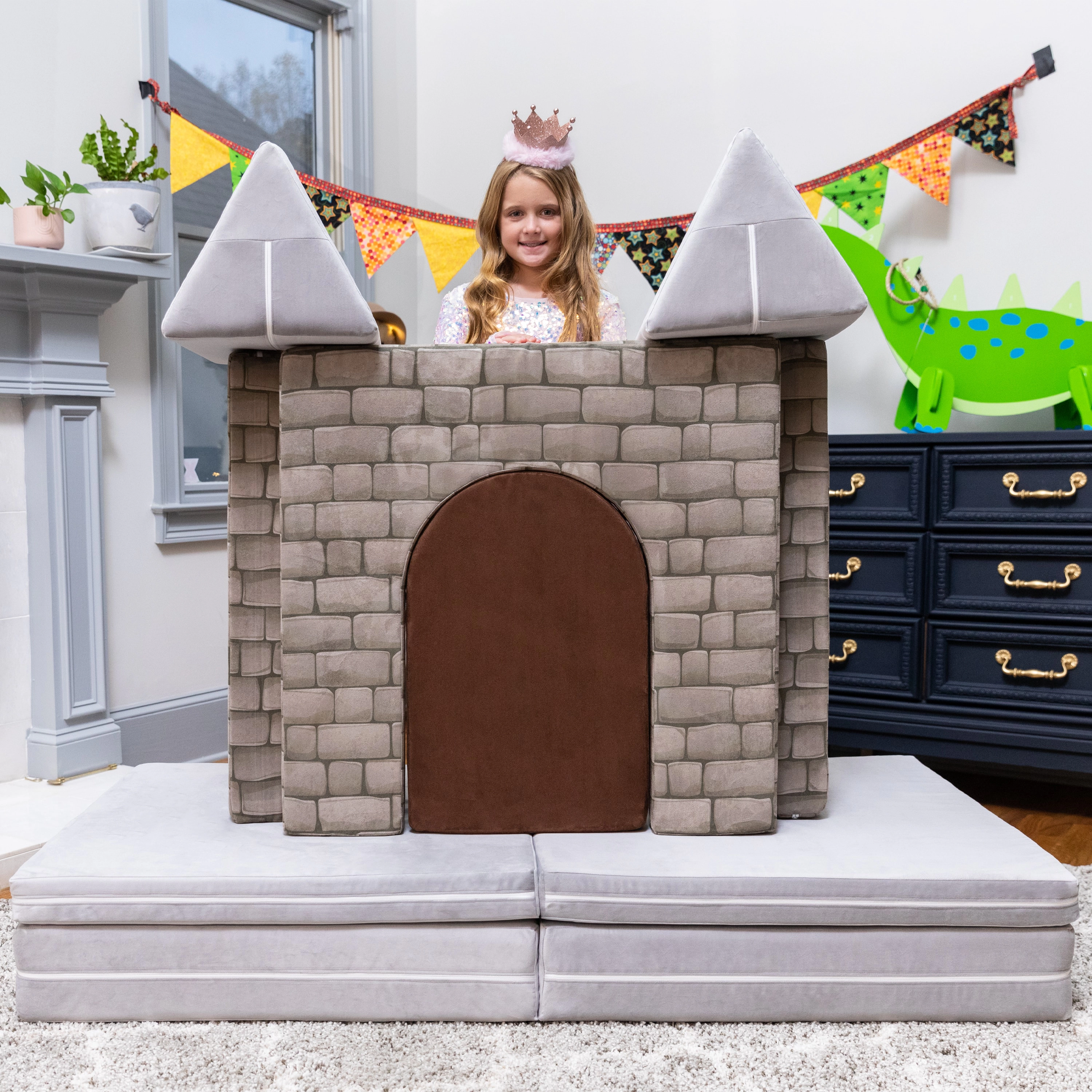 Zipline Playscape Castle Gate - Modular Playtime Furniture for Imaginative Kids